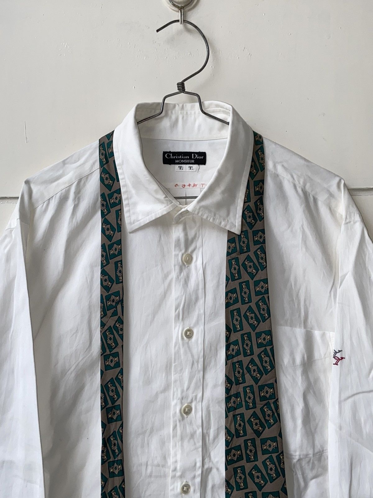 Christian Dior Monsieur CHRISTIAN DIOR MONSIEUR White Shirt Tie Size US M / EU 48-50 / 2 - 10 Thumbnail