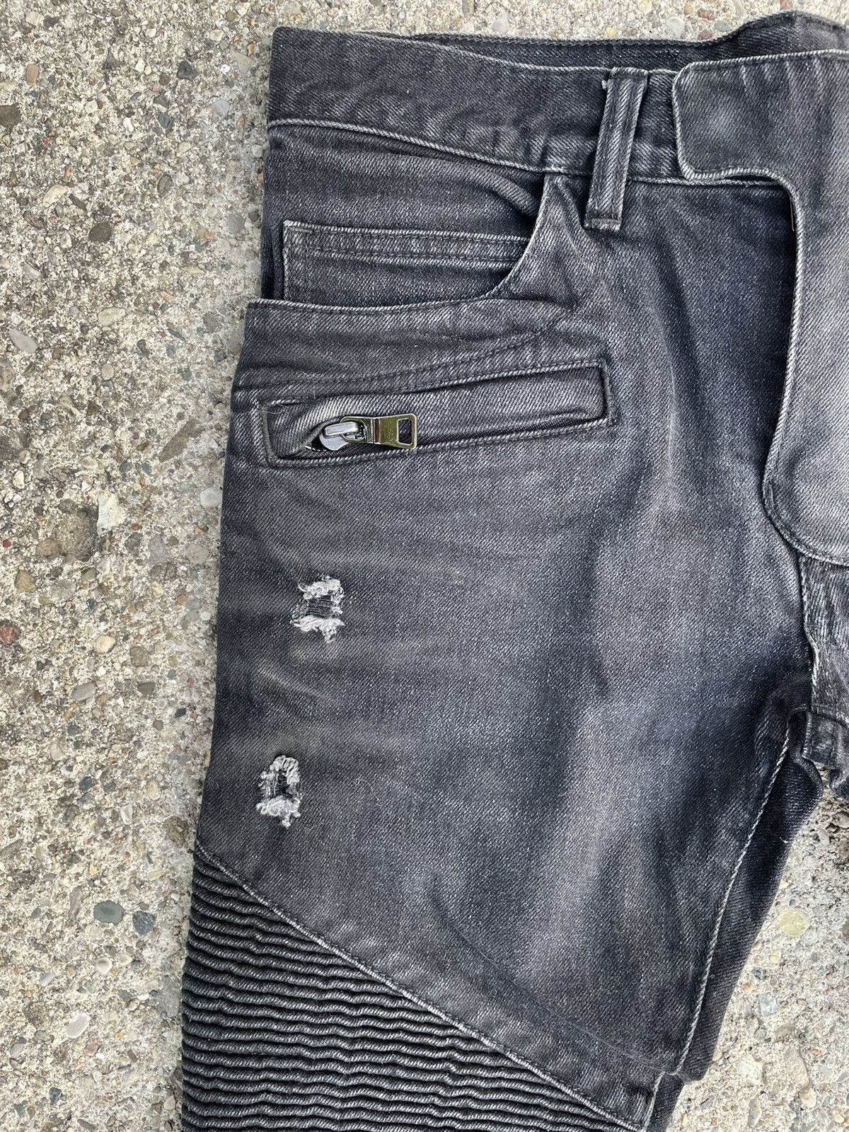 Balmain Balmain Moto Jeans Size US 29 - 2 Thumbnail