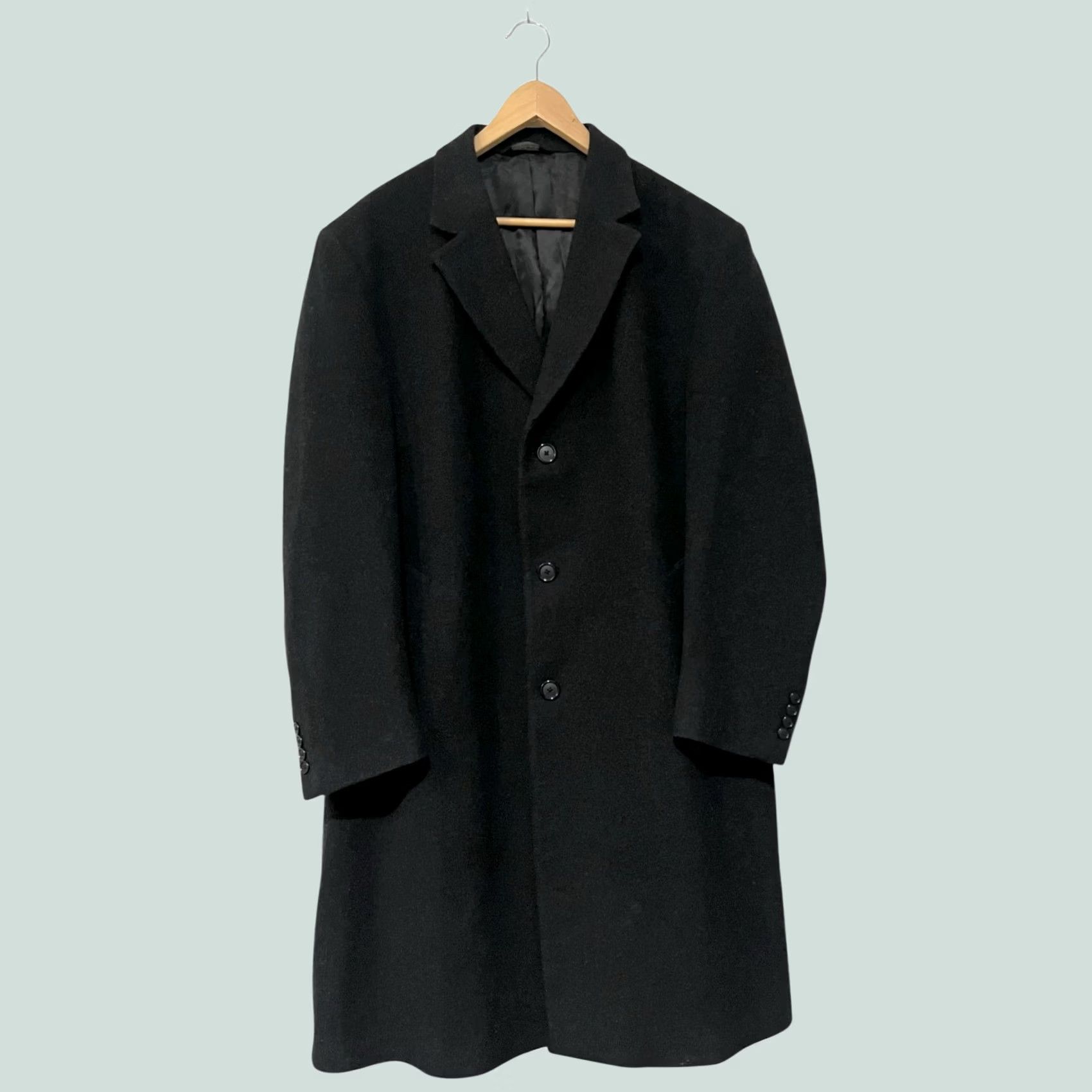 Jos. A. Bank Jos A Bank Topcoat Overcoat Coat Mens 42R Wool Dark Gray 3 Button Flannel Size US XS / EU 42 / 0 - 1 Thumbnail