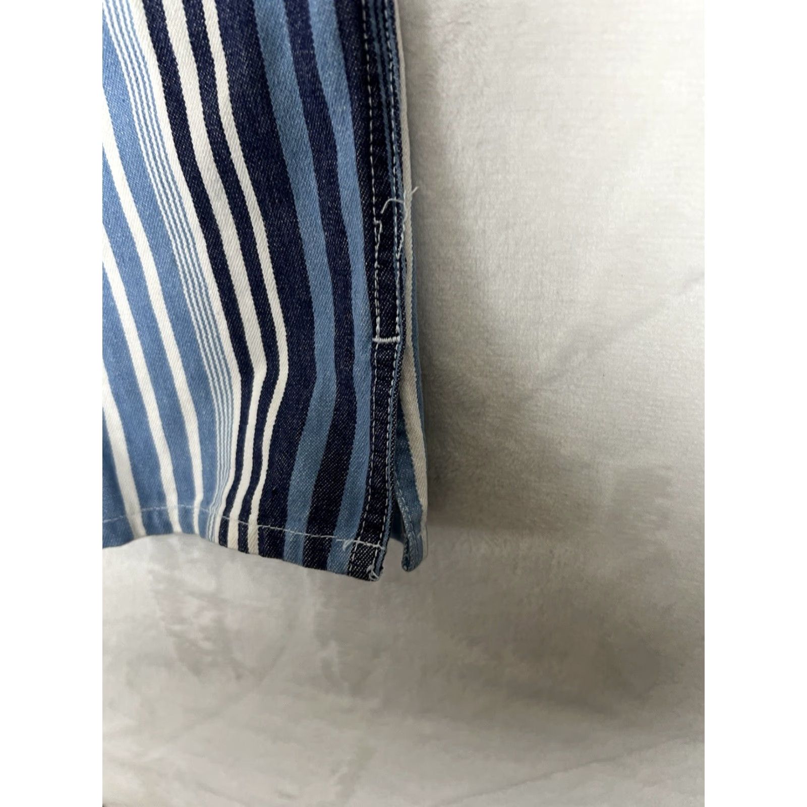 Anchor Blue VINTAGE Anchor Blue Women Jeans Striped 9 26in 30in Blue 90s Grunge Straight Size 30" / US 8 / IT 44 - 3 Thumbnail