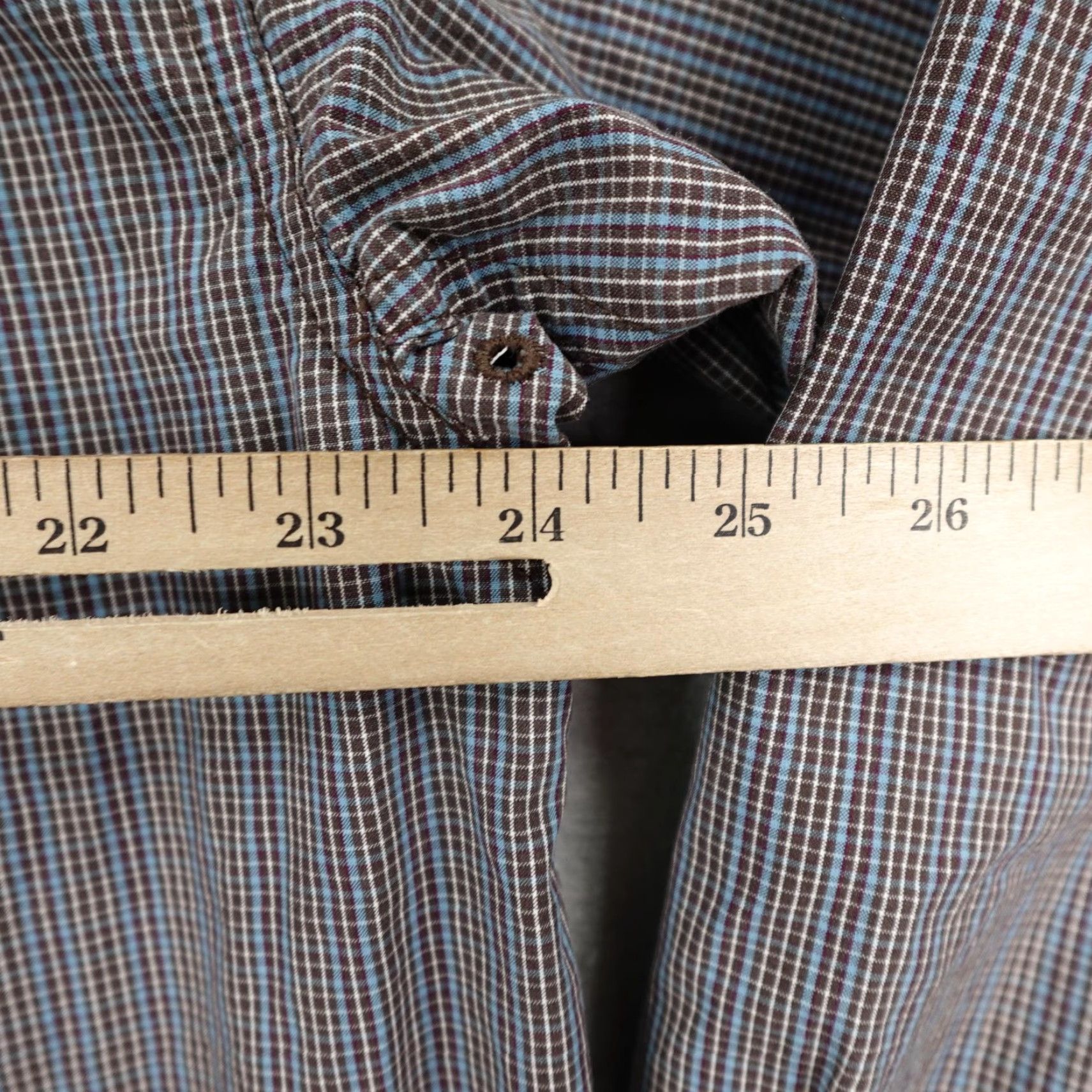 Ariat Ariat Pro Series Shirt Mens Large Brown Blue Plaid Button Down Western Rodeo Size US L / EU 52-54 / 3 - 7 Thumbnail