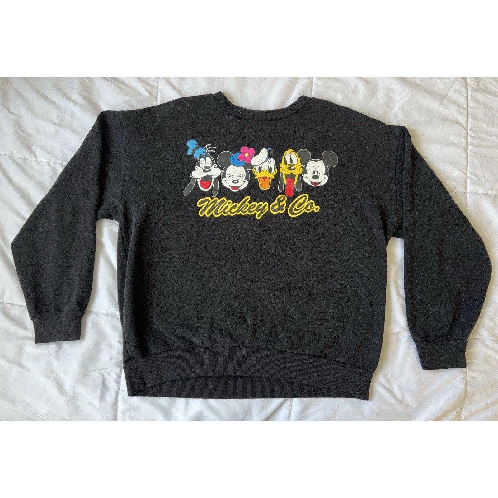 Disney Mickey & Co. Women’s Large Crewneck Pullover Black Disney Size L / US 10 / IT 46 - 3 Thumbnail