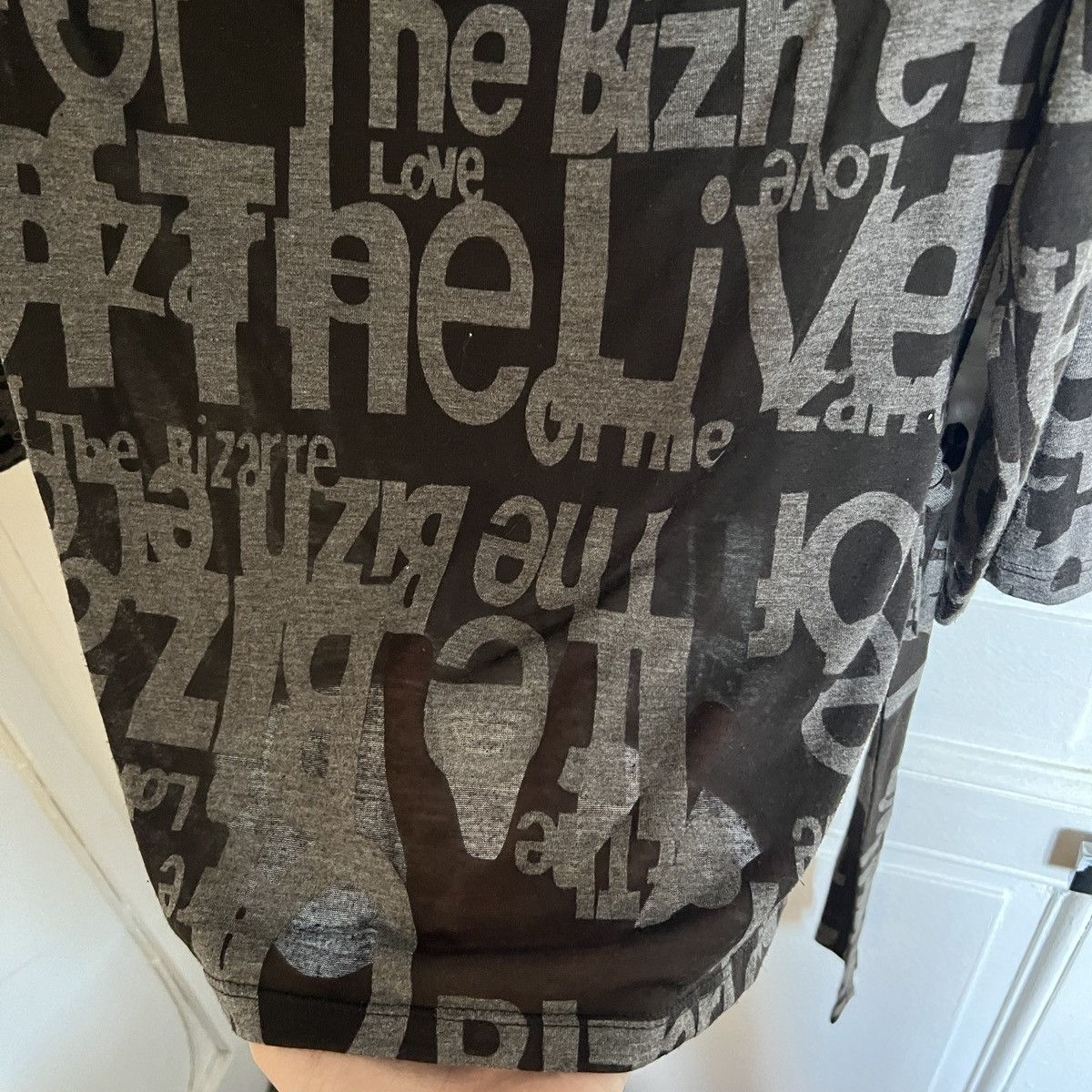 Japanese Brand × Vintage Y2k print letters newspaper dress blouse like jpg gaultier Size M / US 6-8 / IT 42-44 - 4 Thumbnail