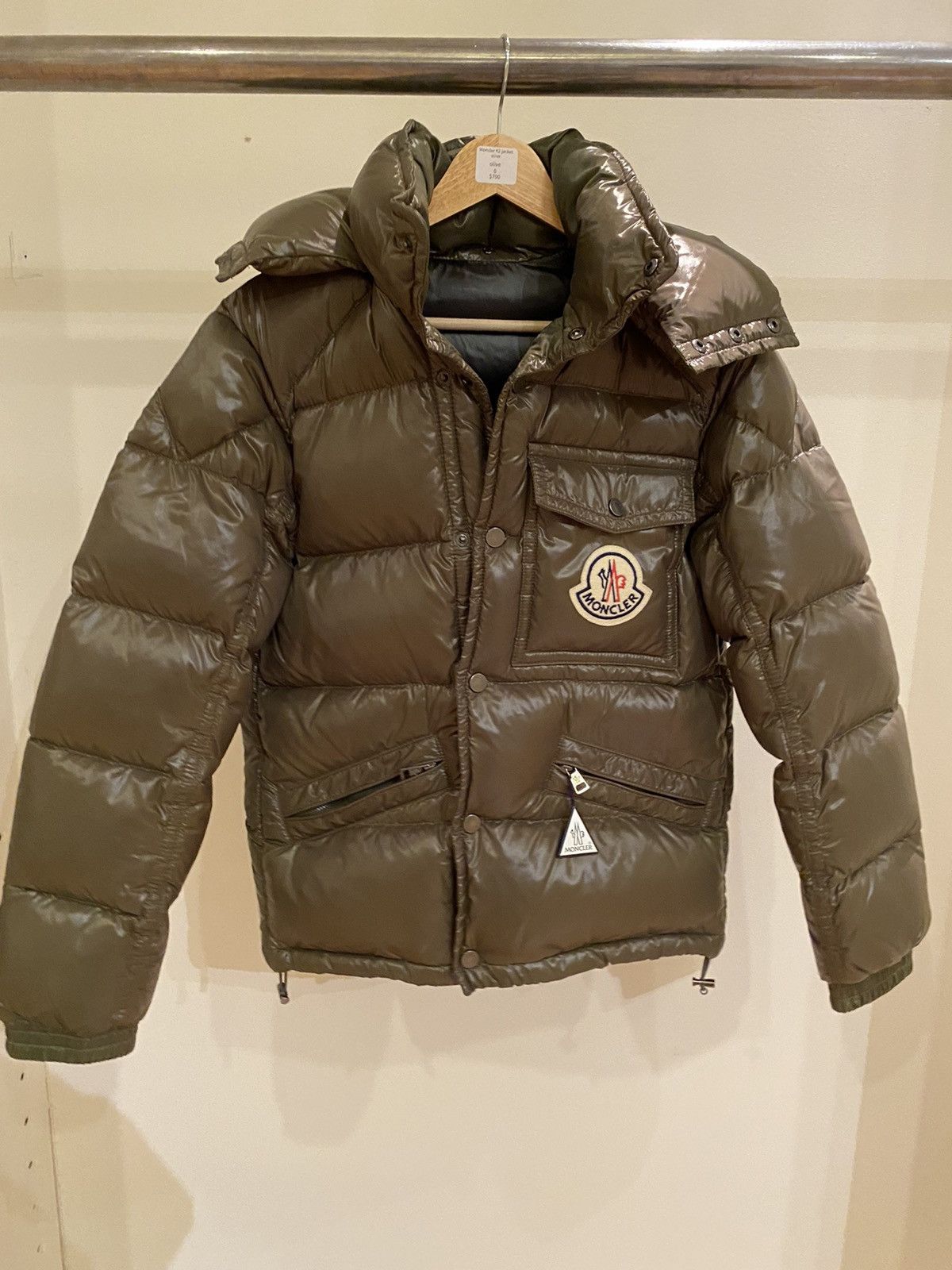 image of Moncler K2 Jacket in Olive, Men's (Size Small)