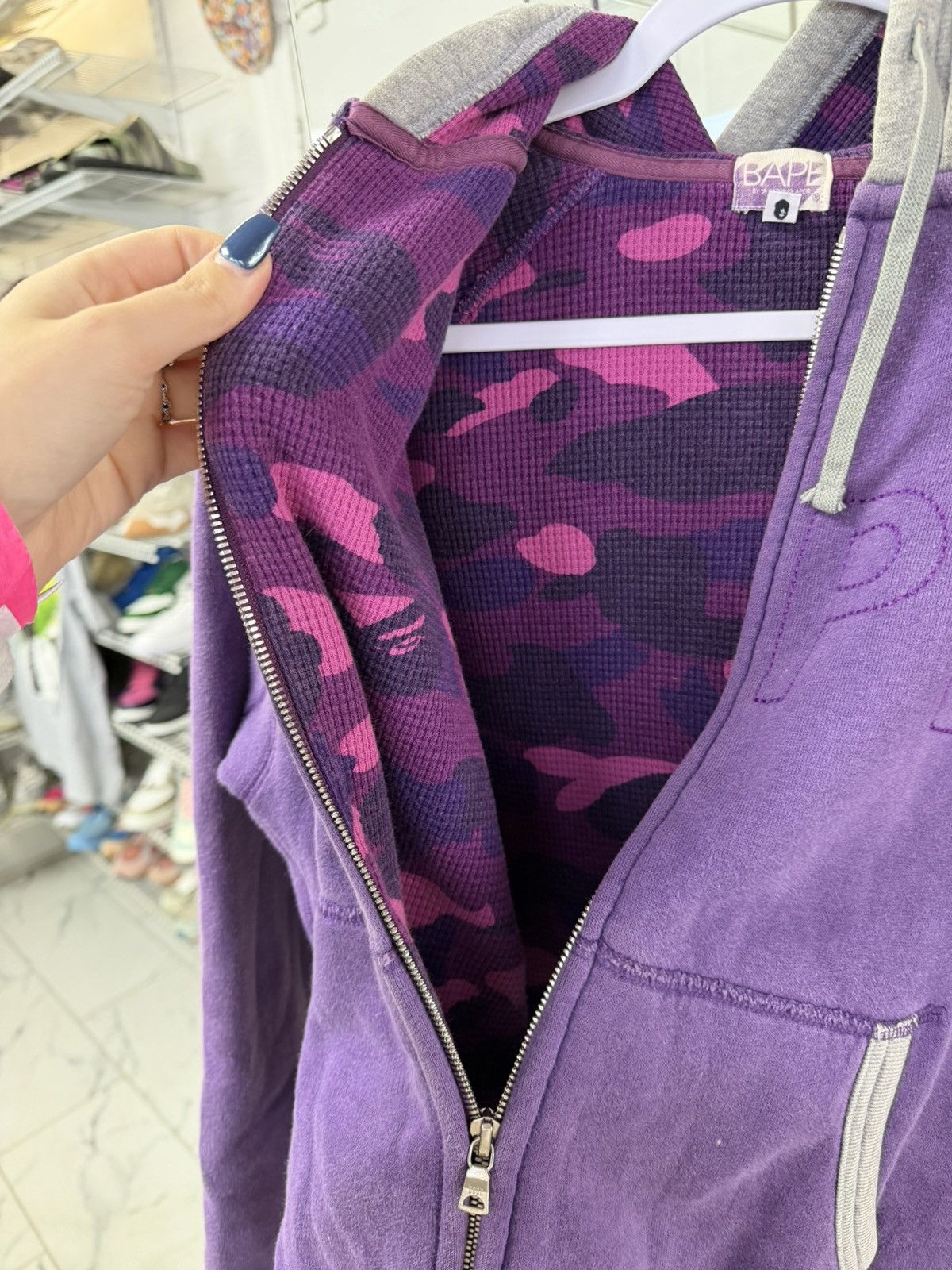 Bape Bape 2006 Fleece Zip Up (Purple) Size US S / EU 44-46 / 1 - 5 Thumbnail