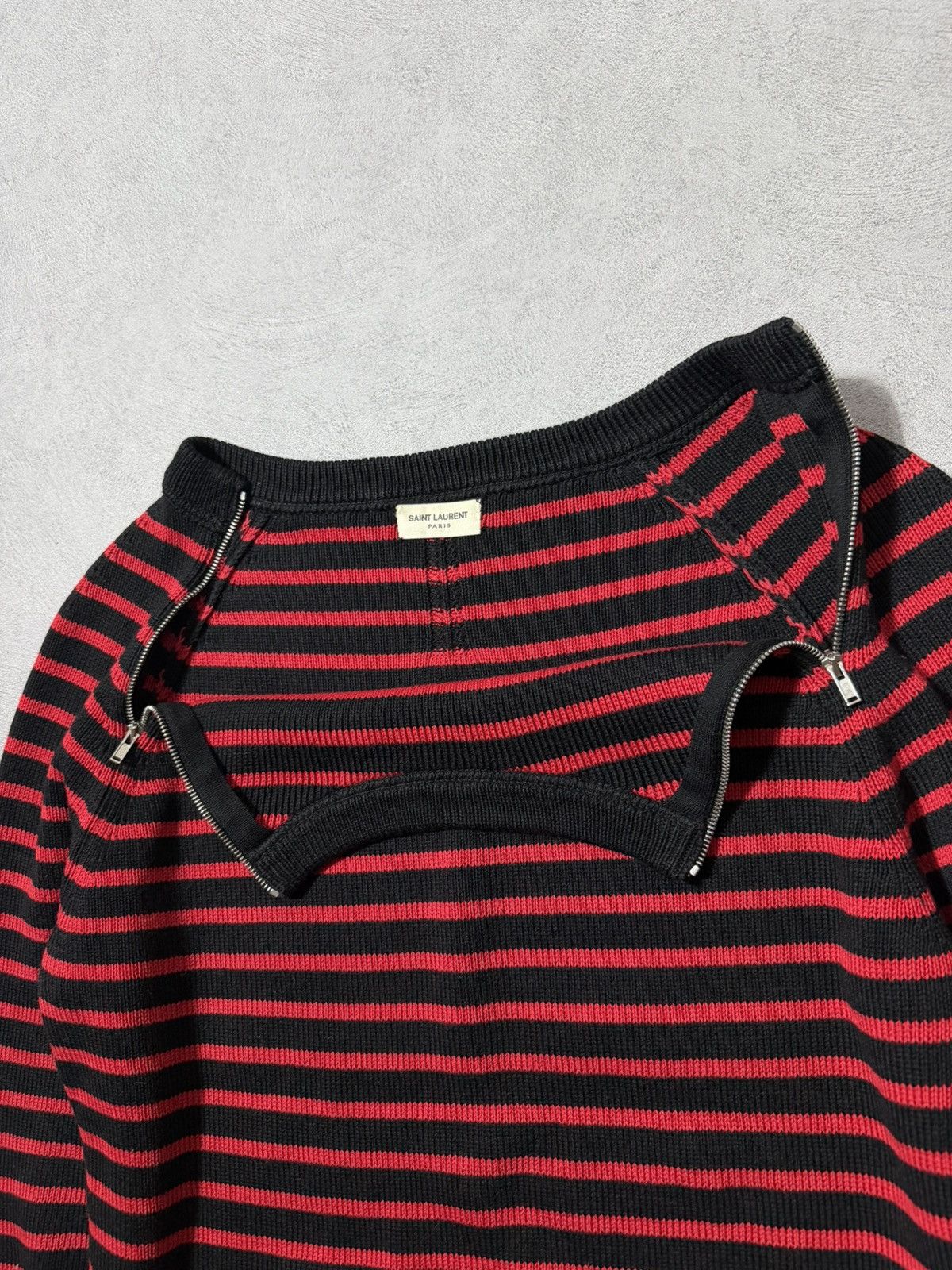 Saint Laurent Paris Saint Laurent 15FW Double Zip Stripe Knit Size US M / EU 48-50 / 2 - 6 Thumbnail