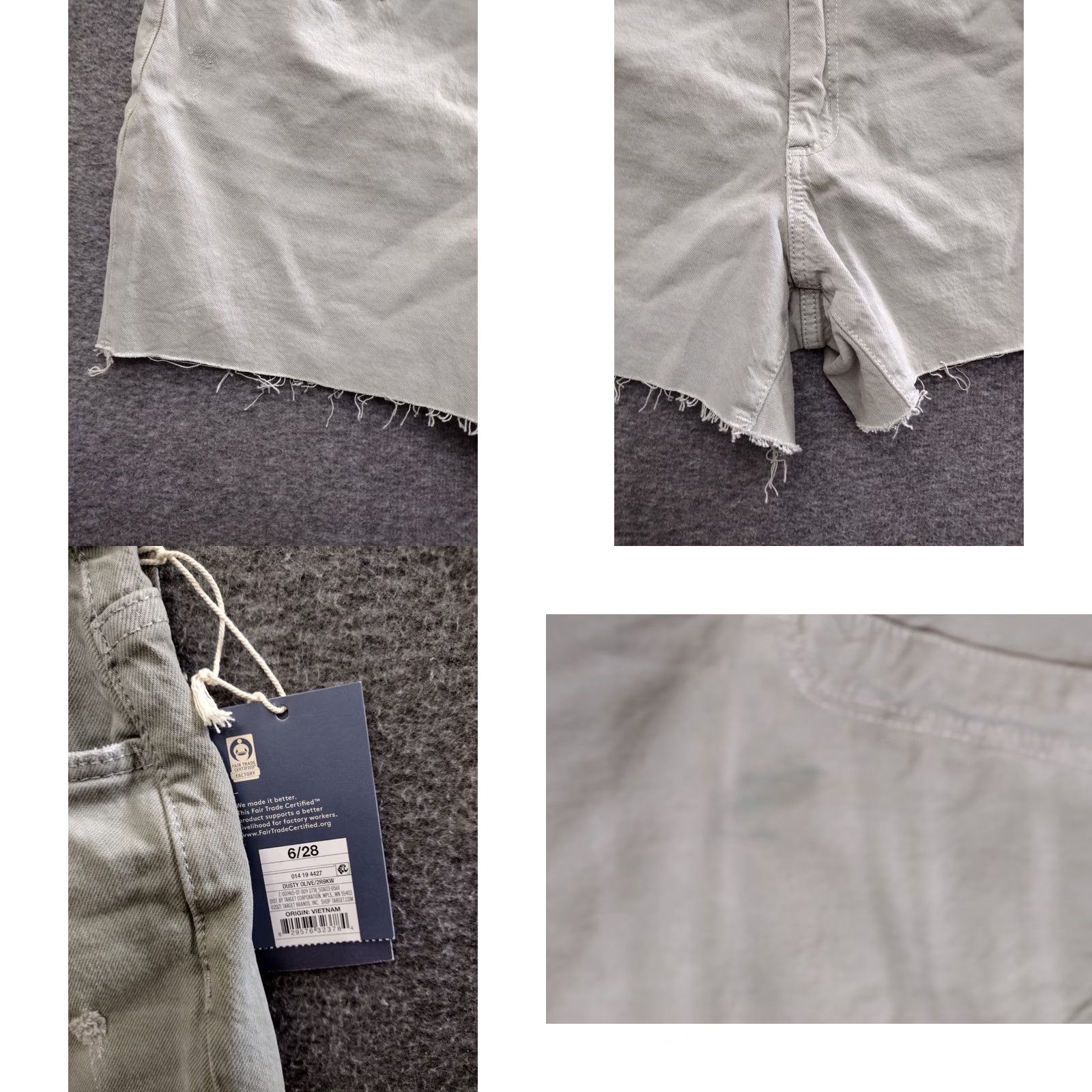 Vintage Universal Threads Women's Beach Shorts 6/28 Dusty Olive Stretch Midi 30 in Slim Coal? Size 28" / US 6 / IT 42 - 8 Thumbnail