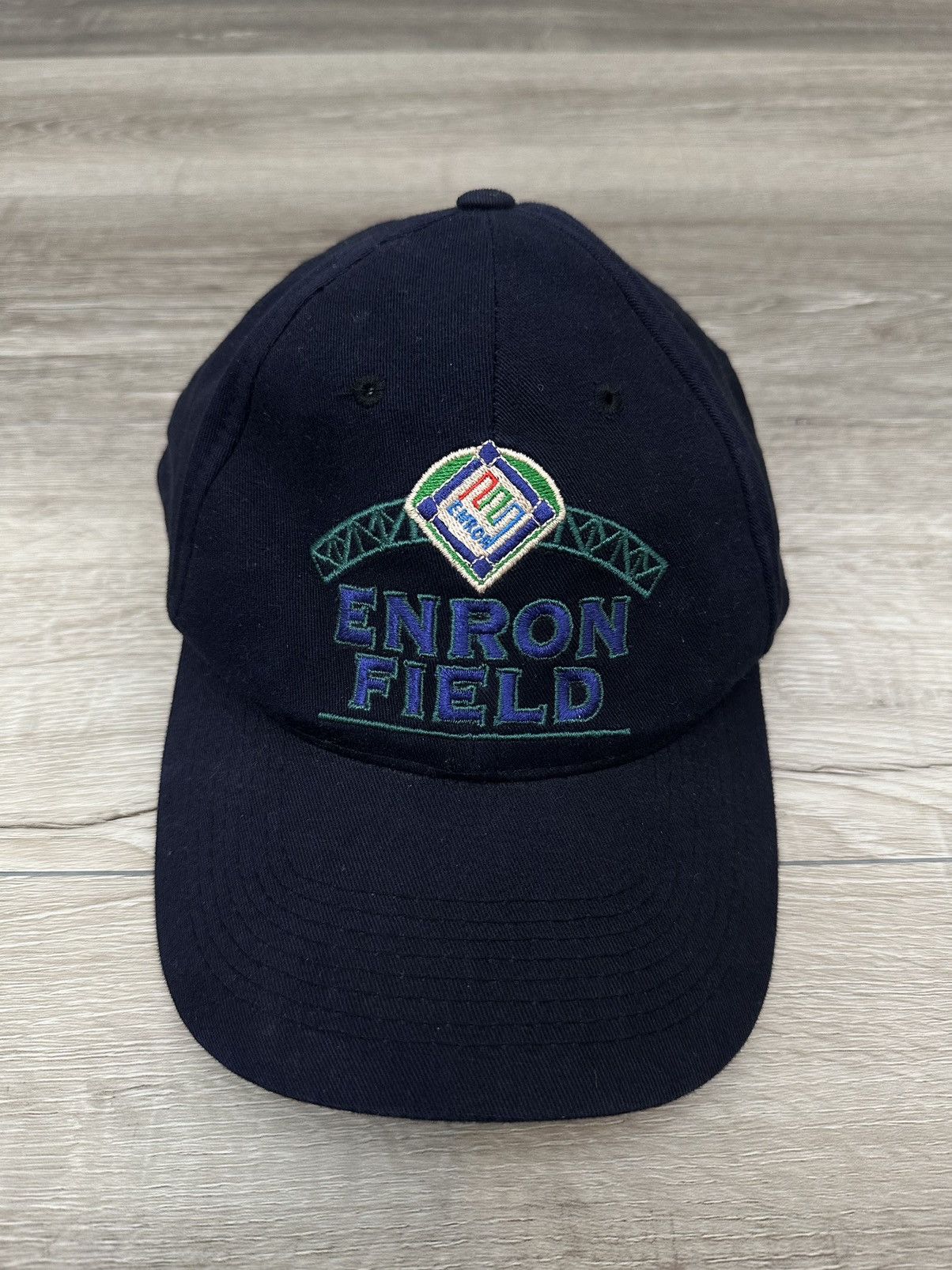 image of Mlb x Vintage Enron Field Houston Navy Dad Hat Baseball Game, Men's