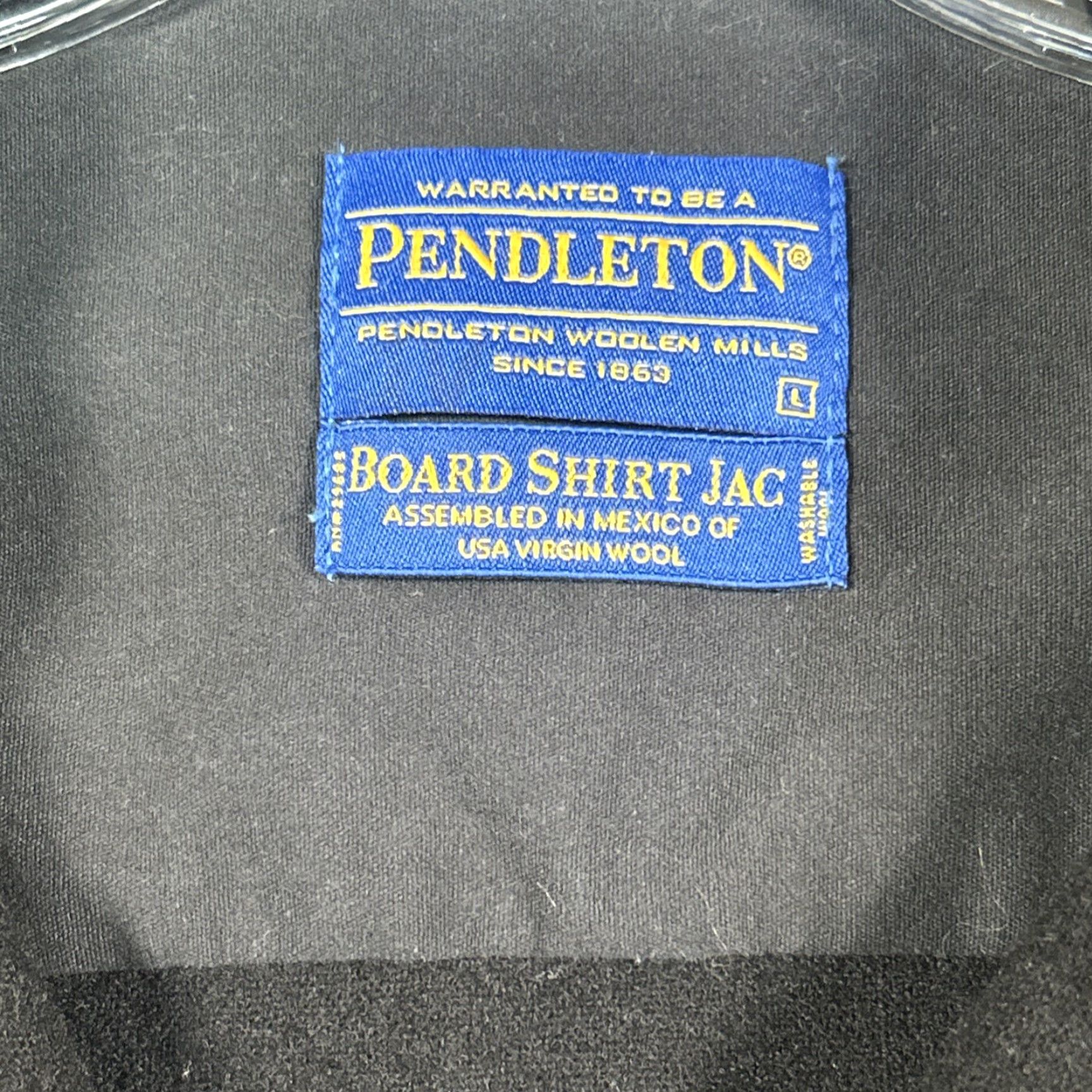 Pendleton VINTAGE Pendleton Board Shirt Mens Large Black Wool Button-Up Collared Pocket All Seasons Autumn Winter 90s Theme Classic Outdoor Mens Size US L / EU 52-54 / 3 - 2 Thumbnail