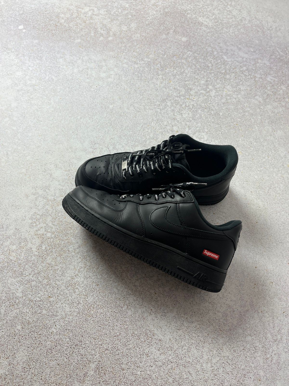 Pre-owned Nike X Supreme Nike Supreme Air Force 1 Shoes In Black