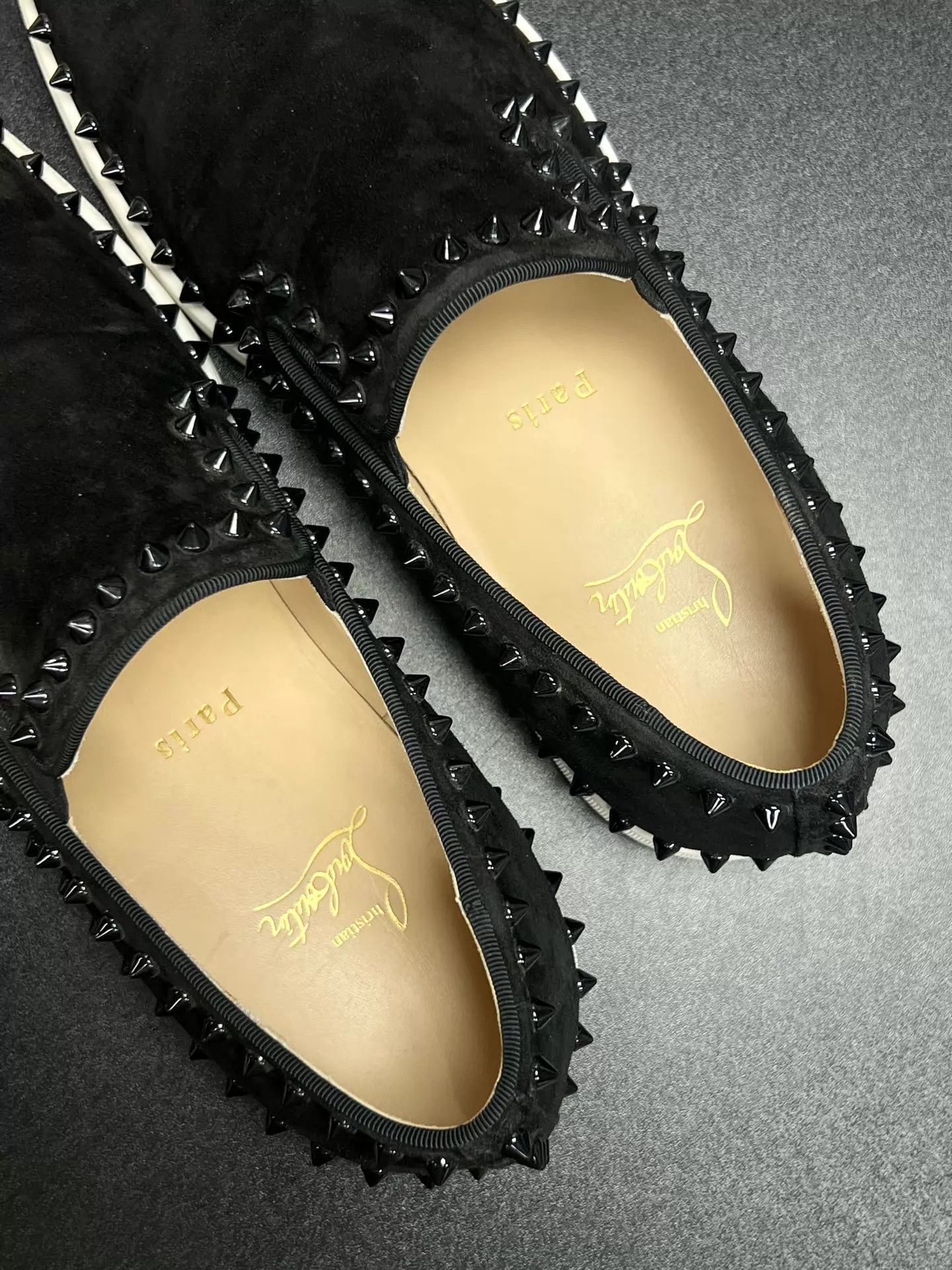 Christian Louboutin CL Pik Boat Studded Slip-On 41.5 Size US 8.5 / EU 41-42 - 4 Thumbnail