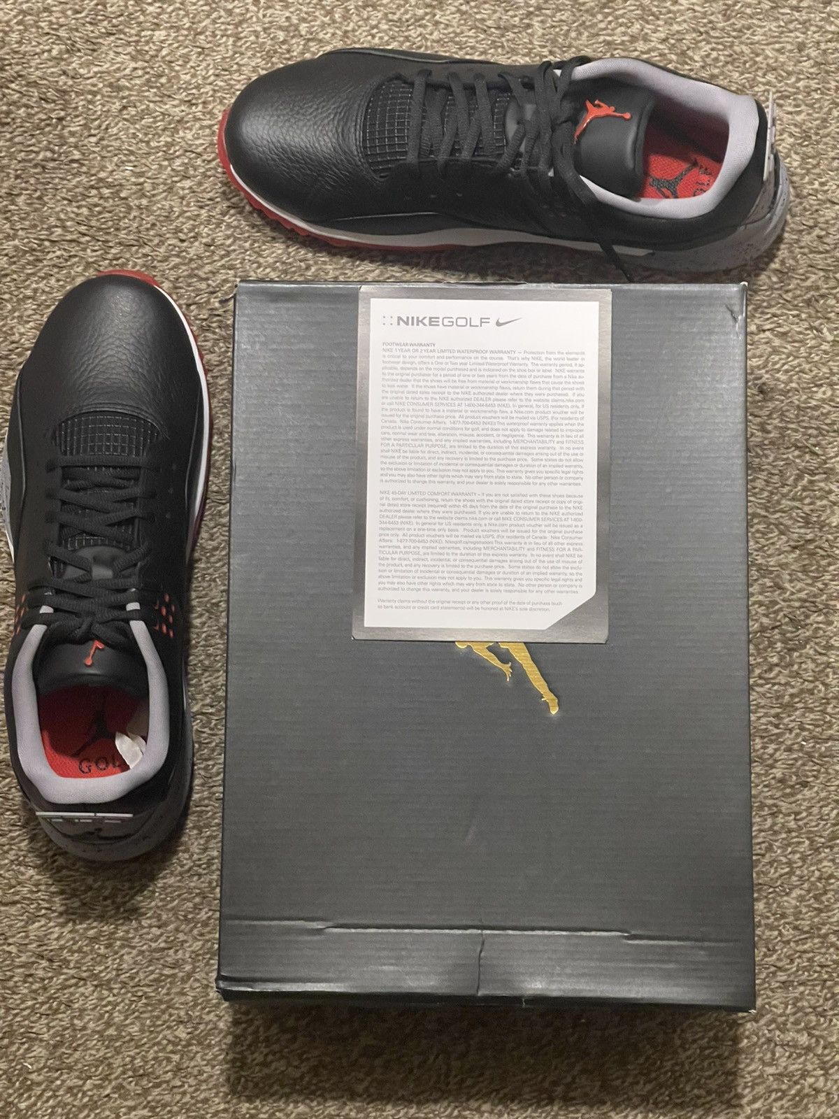 Jordan Brand *New* Nike Jordan ADG 3 Black Cement Golf - Bred Size US 11.5 / EU 44-45 - 11 Thumbnail