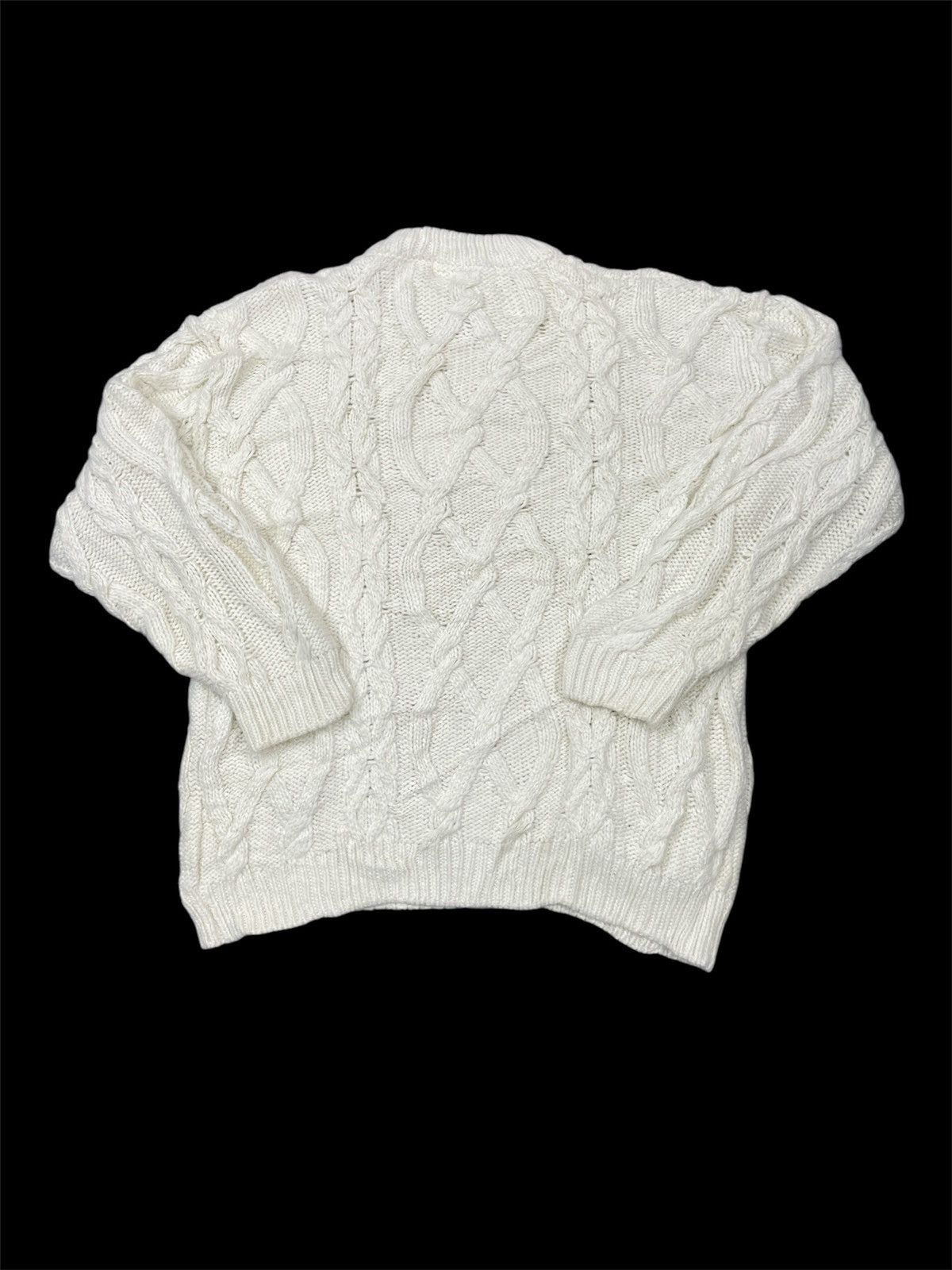 Undercover 🇯🇵 Undercover Sweater Cable Knit Oversized Baggy White Size US L / EU 52-54 / 3 - 6 Thumbnail