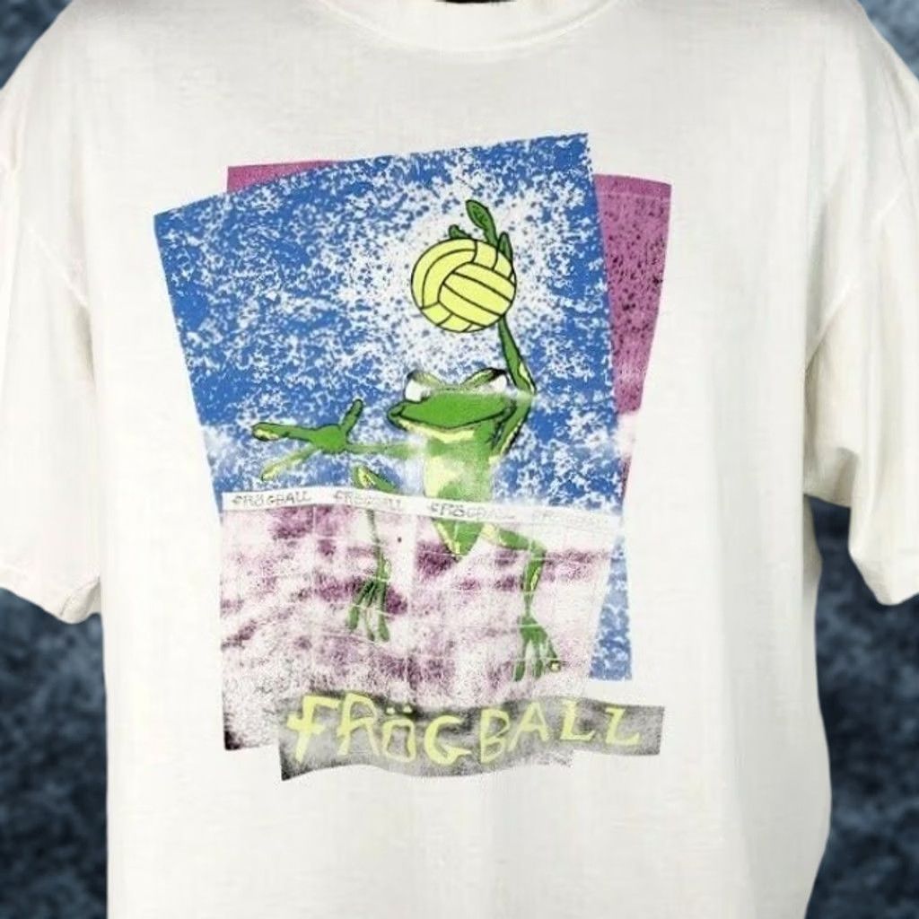 Vintage VINTAGE Frog Ball Volleyball T Shirt Mens Size XL 90s Team Sports Made In USA Size US XL / EU 56 / 4 - 1 Thumbnail
