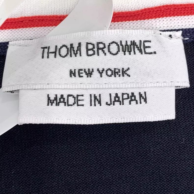 Thom Browne Thom browne Dark blue round-neck cotton short-sleeved T-shi Size US S / EU 44-46 / 1 - 6 Thumbnail