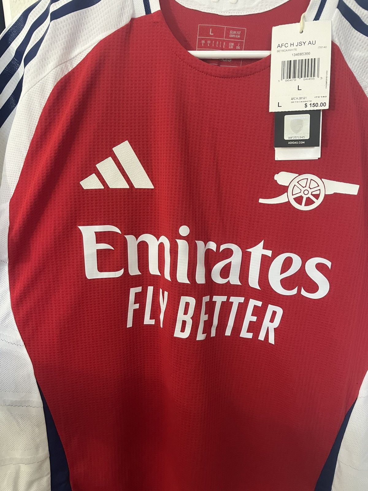 Adidas Adidas Calafiori 2024-25 Arsenal Home Soccer Jersey Large 33 Size US L / EU 52-54 / 3 - 4 Thumbnail