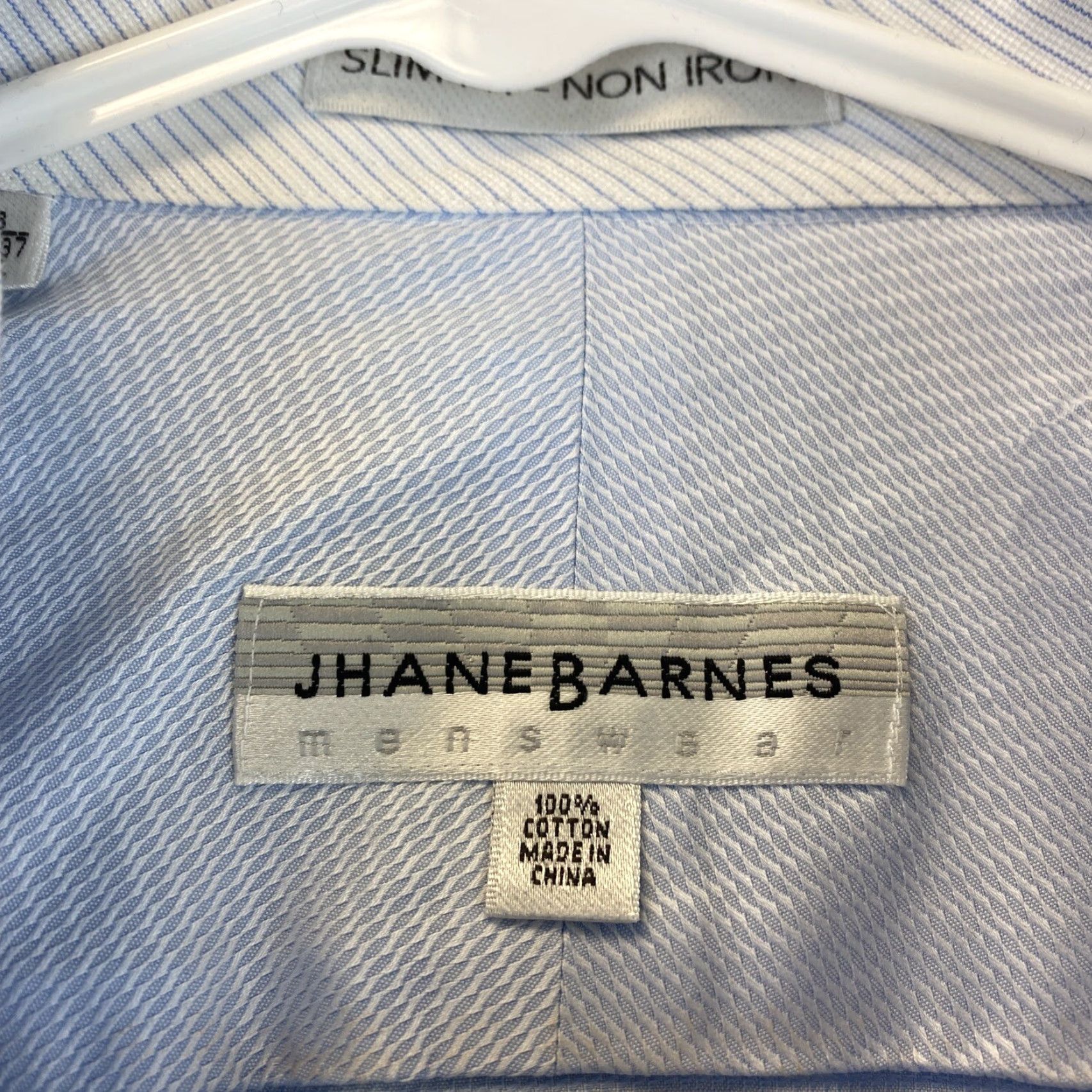 Vintage VINTAGE Jhane Barnes Men's Dress Shirt Long Sleeve Big & Tall Size 16 Gray Striped Cotton Slim Fit Size US L / EU 52-54 / 3 - 4 Thumbnail