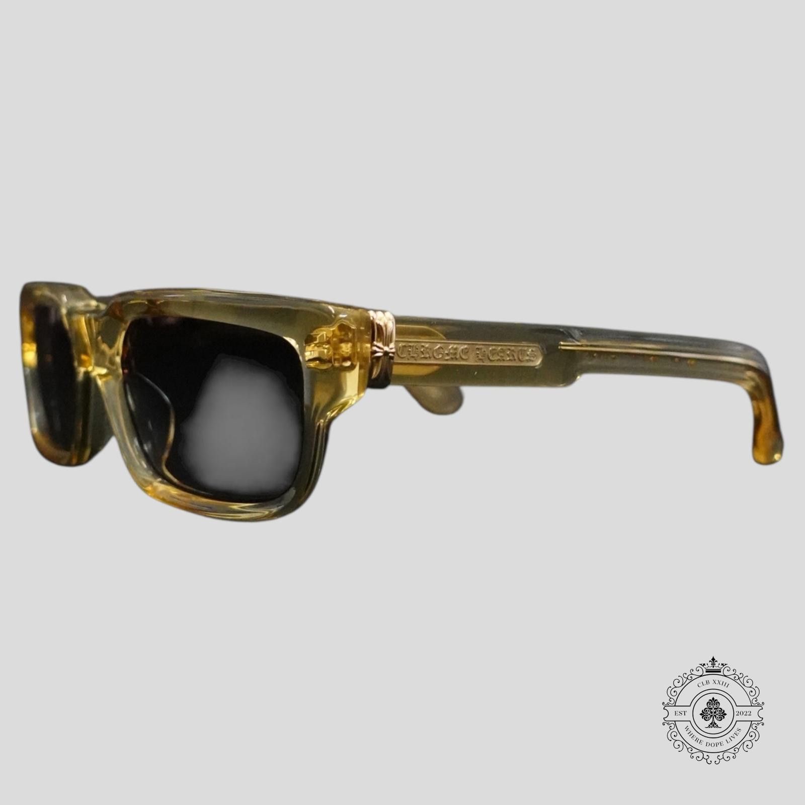 Chrome Hearts Chrome Hearts 2 Thick Sunglasses in Clear/Gold Size ONE SIZE - 1 Thumbnail