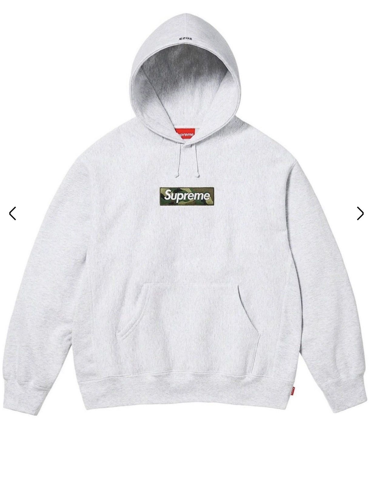 image of Nigo x Supreme Fw23 Box Logo Hoodie Camo M in Ash Gray, Men's (Size Medium)