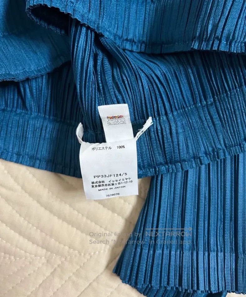 Issey Miyake Issey Miyake size:5 Blue Straight-Leg Pants Size 31" - 3 Thumbnail