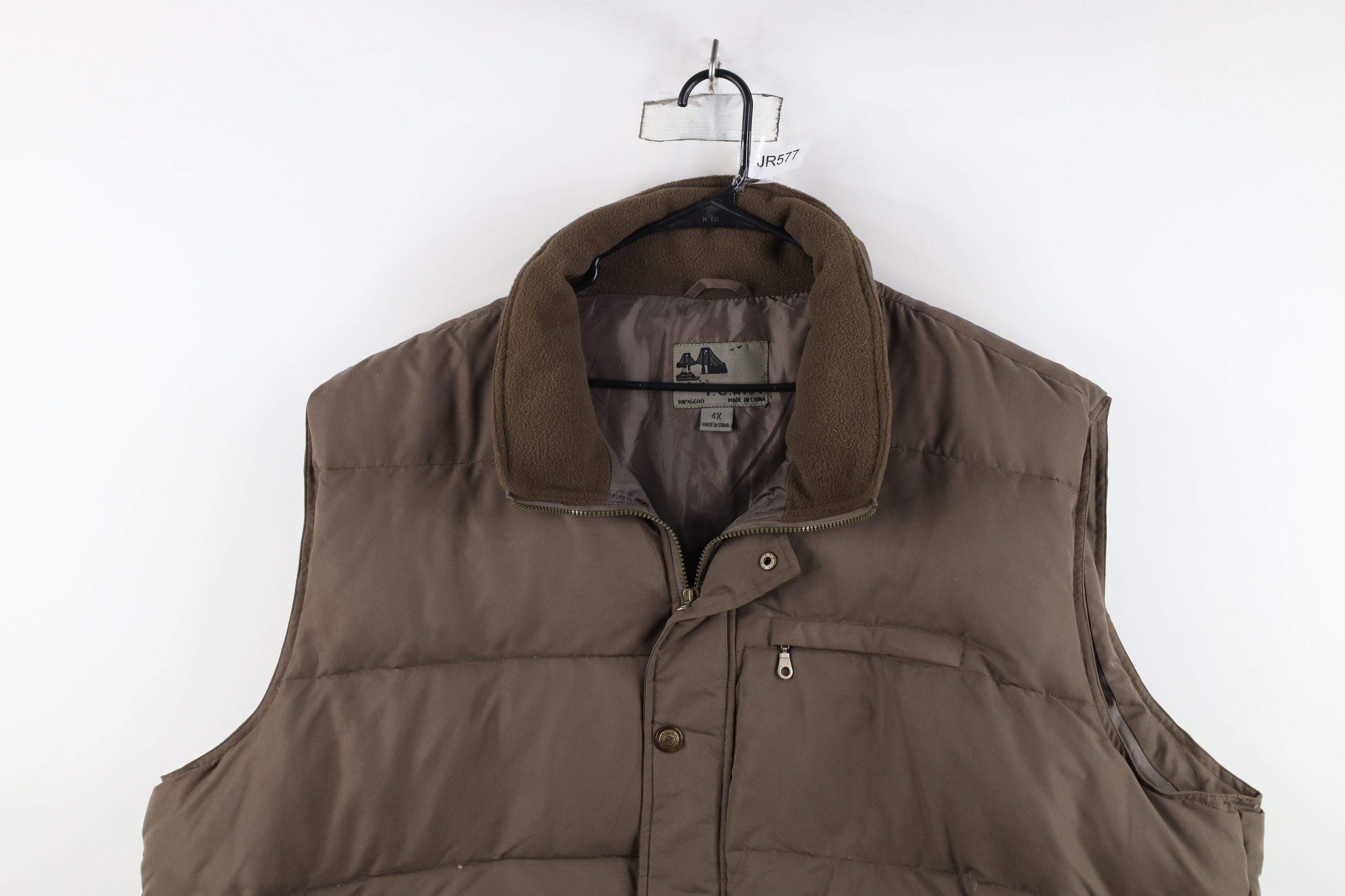Vintage Vintage 90s Y2K Streetwear Full Zip Puffer Vest Jacket Brown Size US XXL / EU 58 / 5 - 2 Thumbnail