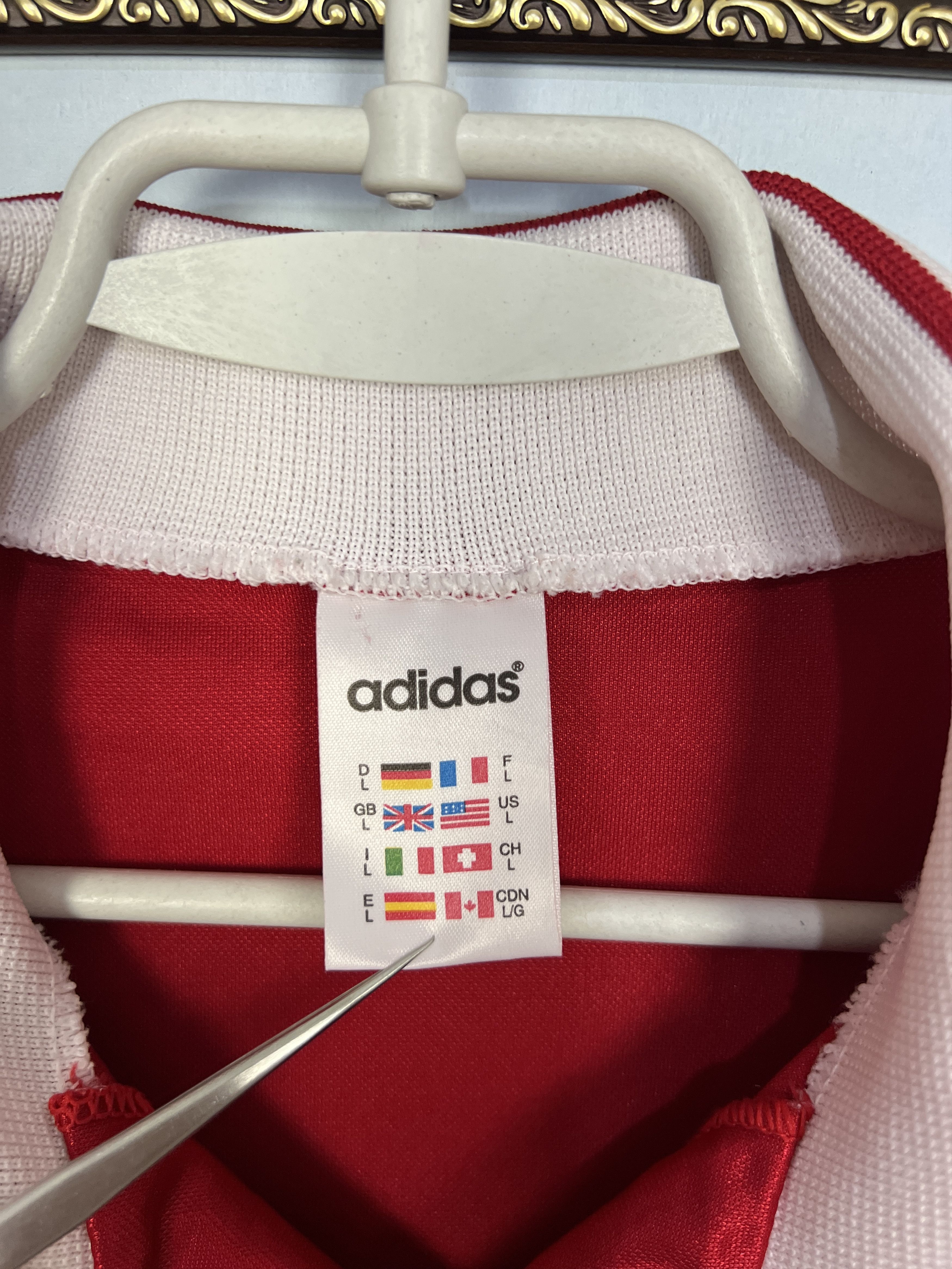 Adidas Vintage 90's Adidas Football Template Shirt Long Sleeve Size US L / EU 52-54 / 3 - 7 Thumbnail