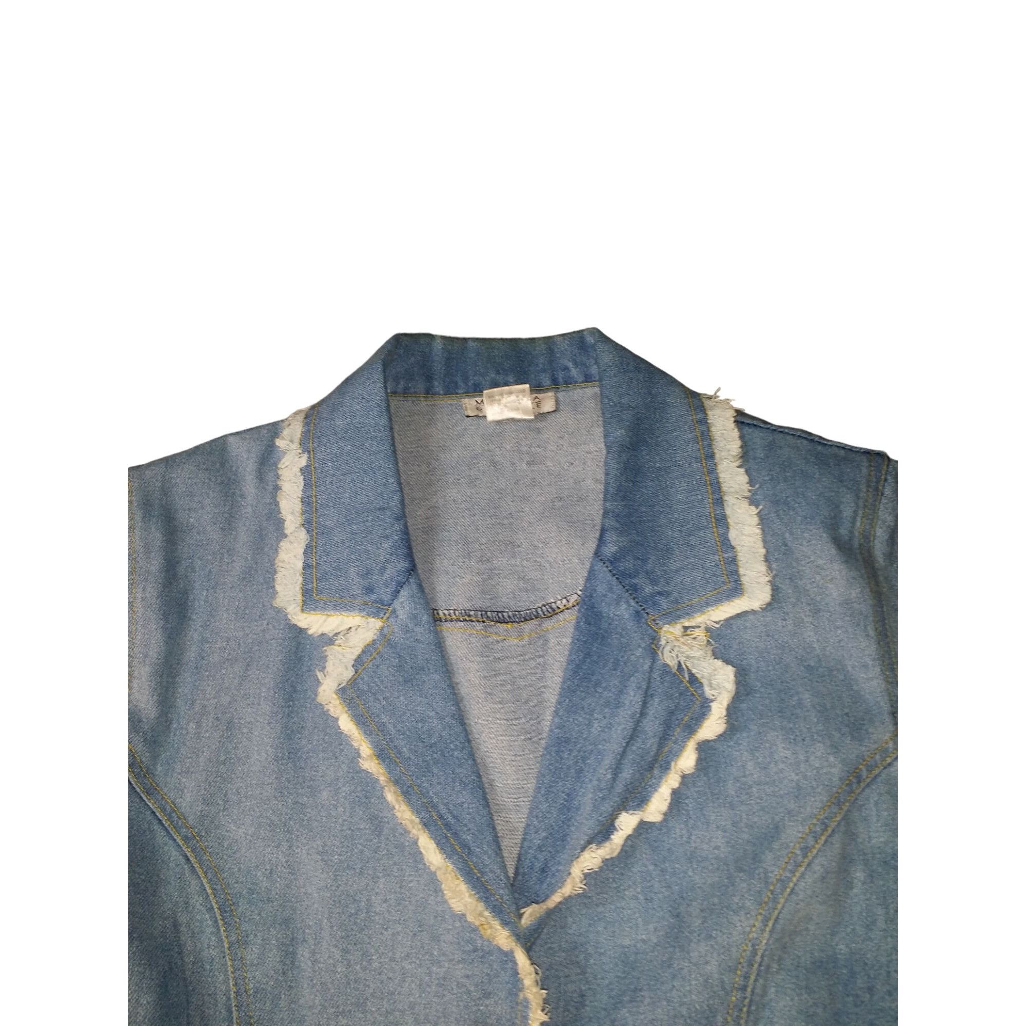 Other Vintage Maria Gabrielle New York Denim Jacket Women Sz 8 Fra Size M / US 6-8 / IT 42-44 - 2 Thumbnail