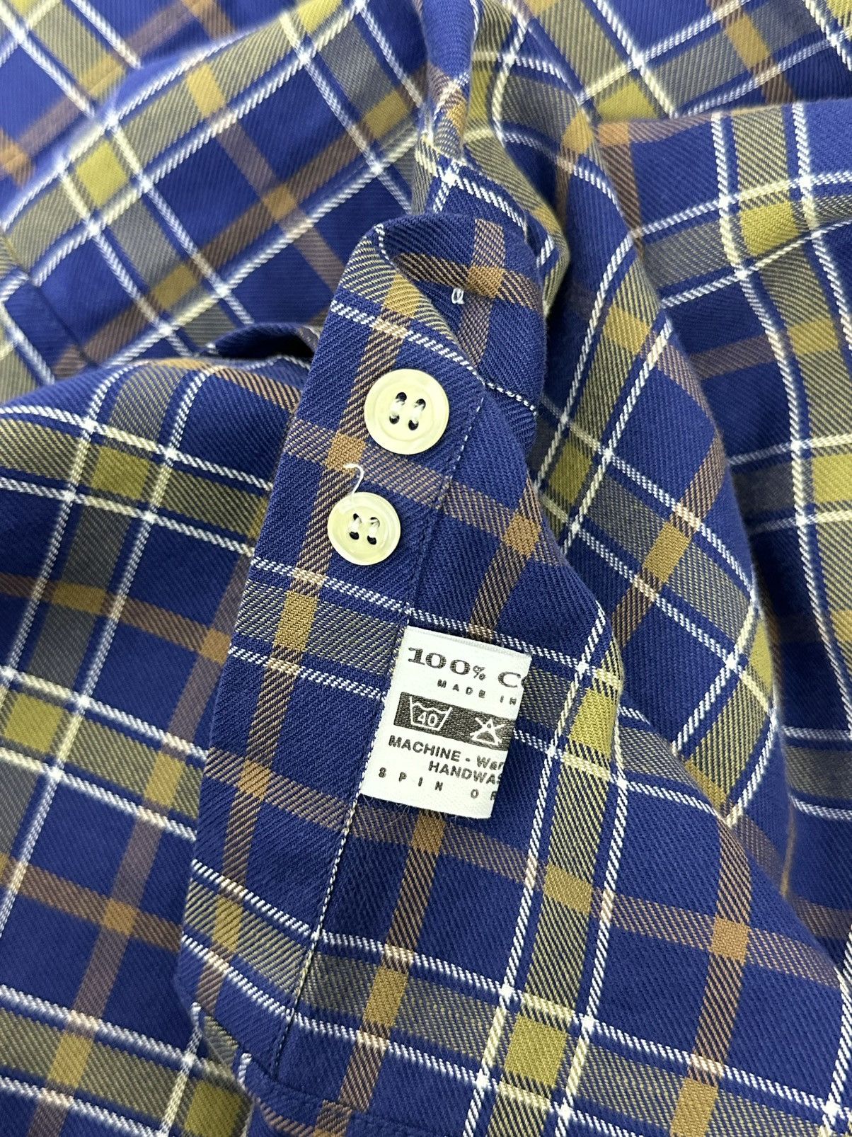Burberry Vintage Burberrys Check Long Sleeve Logo Shirt Size US L / EU 52-54 / 3 - 10 Thumbnail