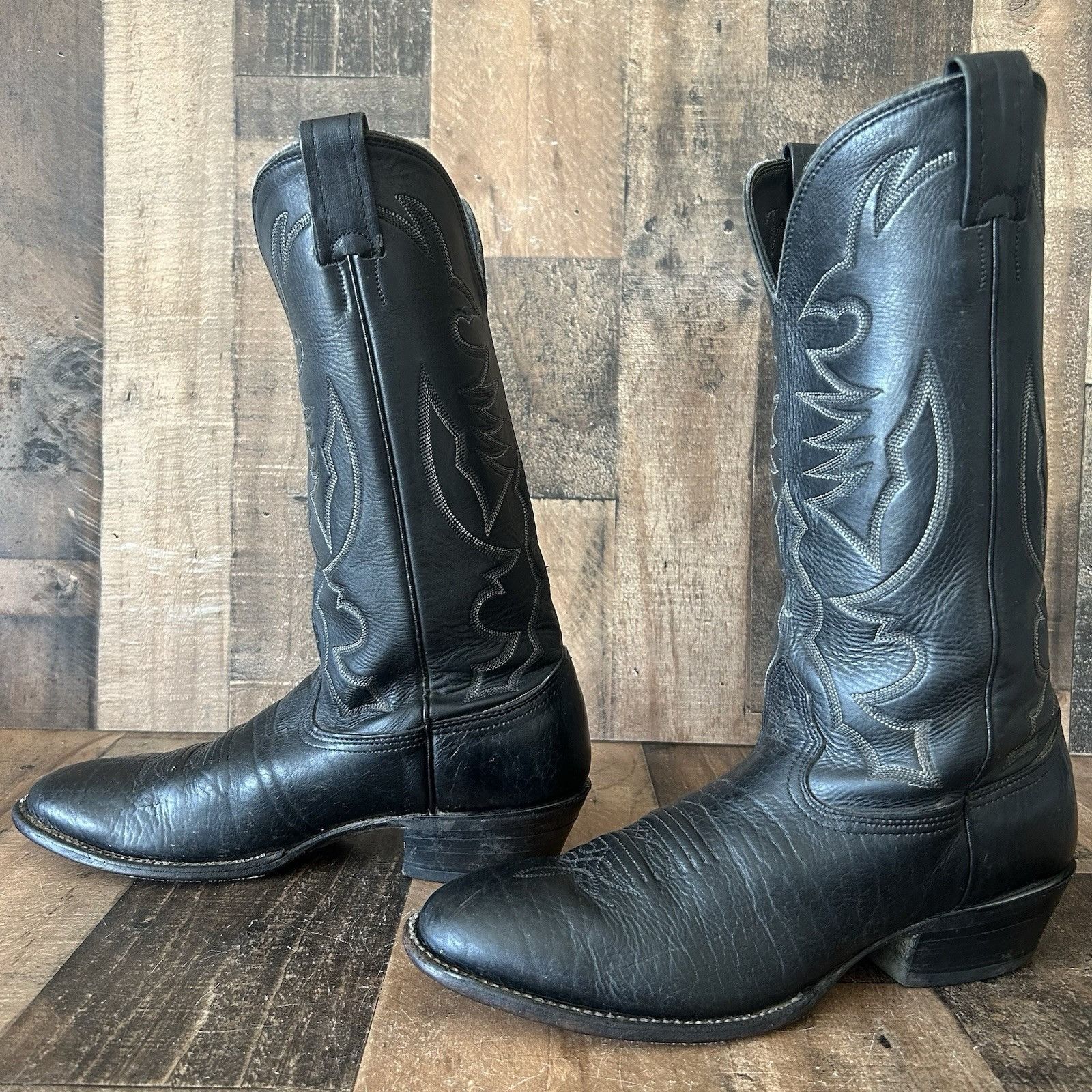 Larry Mahan Larry Mahan Vintage Bullhide Cowboy Boots Mens 11 B Size US 11 / EU 44 - 12 Thumbnail