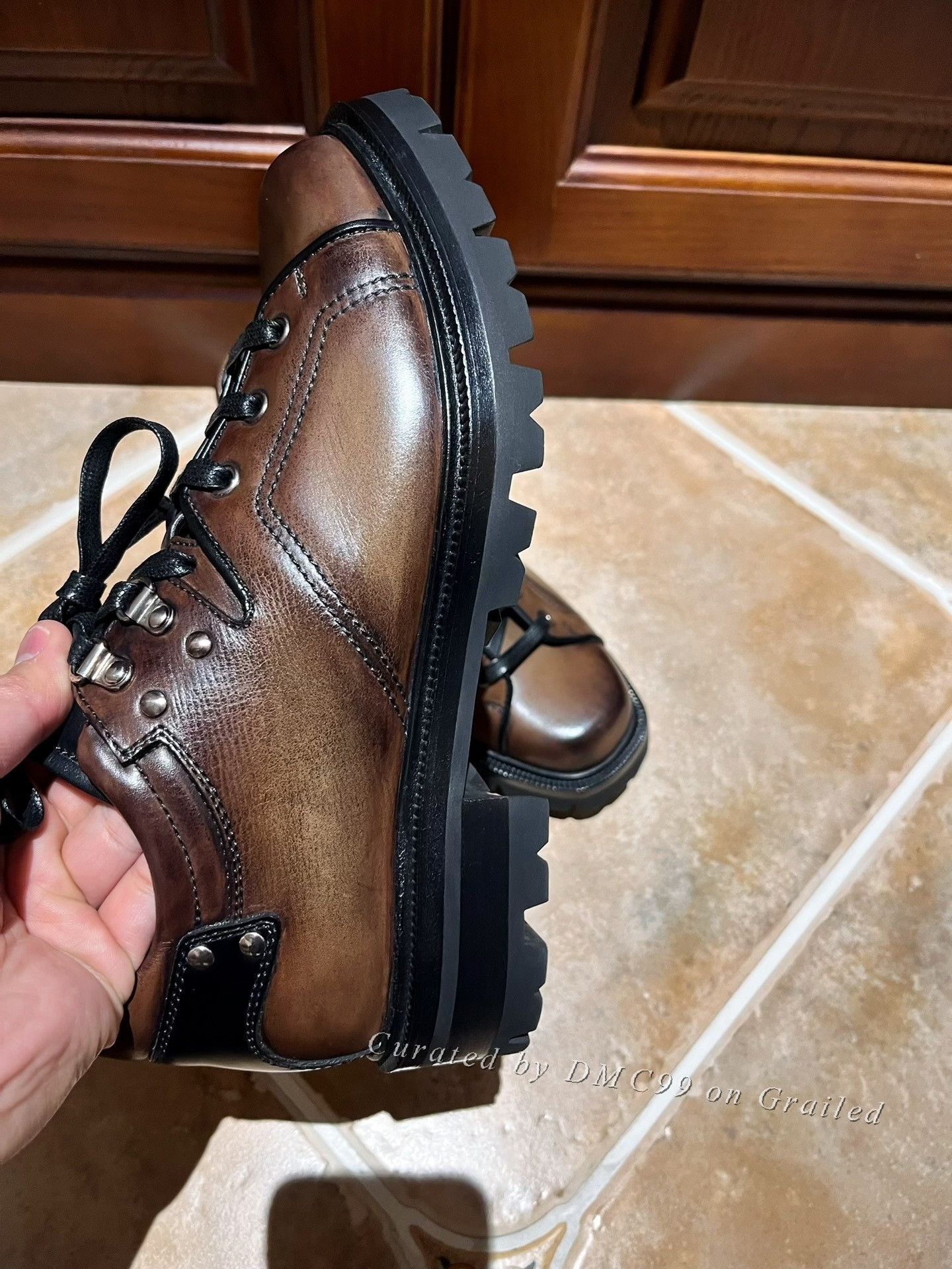 Berluti Berluti Brown Leather Mountaineering Shoes Size US 7.5 / EU 40-41 - 4 Thumbnail
