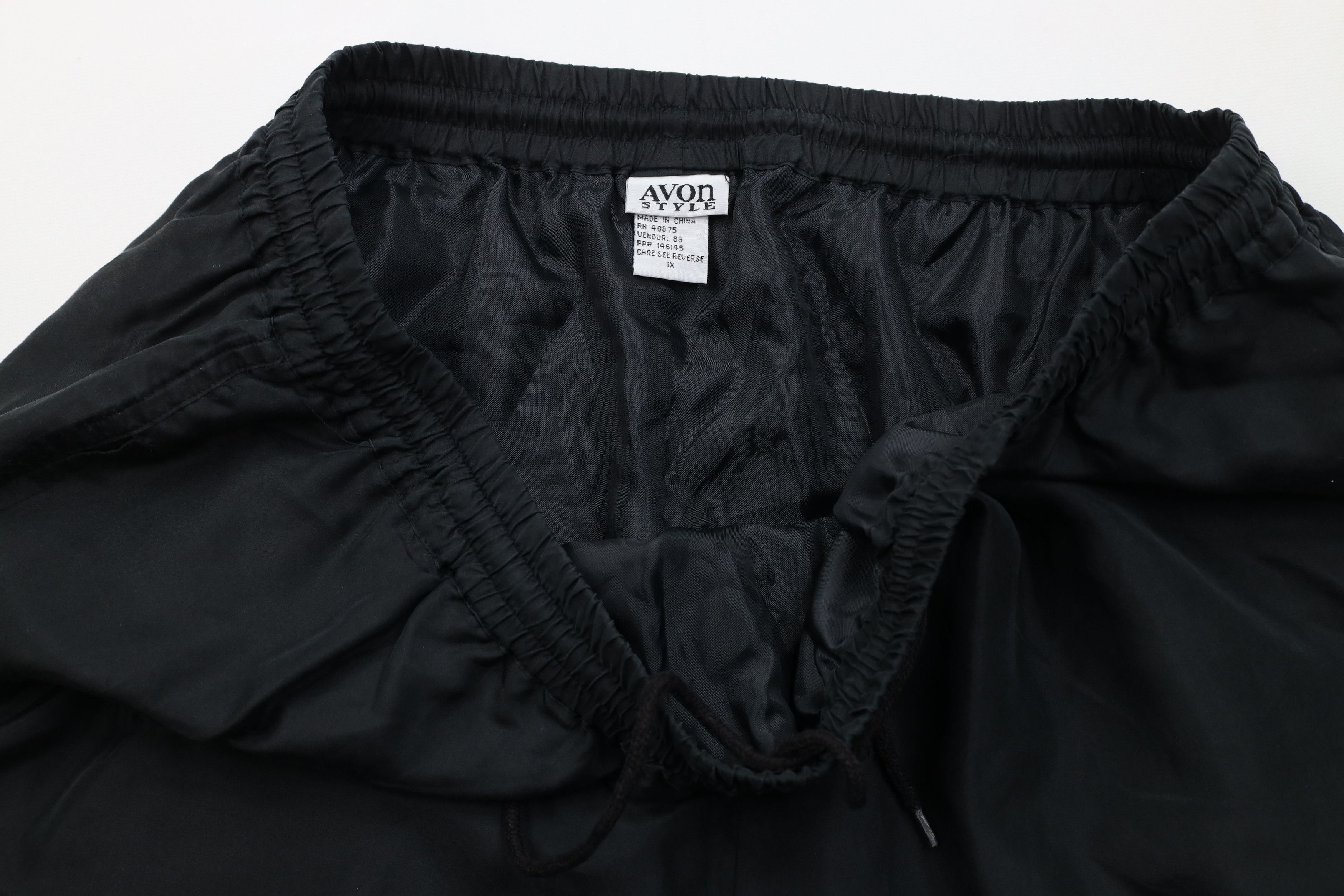 Vintage Vintage 90s Streetwear Blank Lightweight Silk Pants Black Size 32" / US 10 / IT 46 - 8 Thumbnail