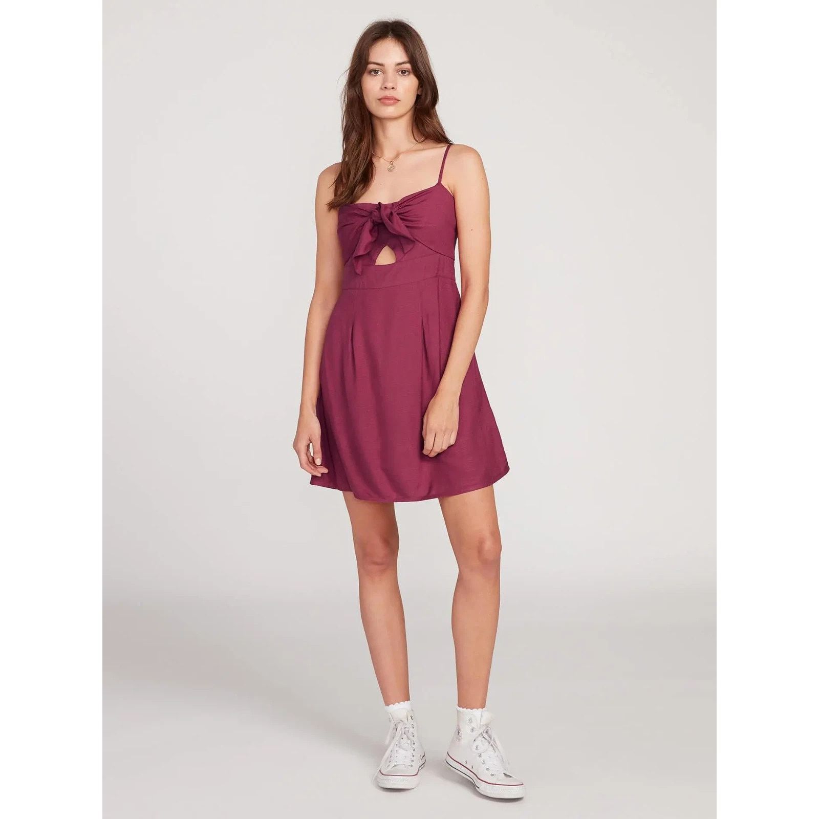 Volcom NWT Volcom No She Didn’t Bow Front Cutout Dress Size S Size S / US 4 / IT 40 - 1 Thumbnail