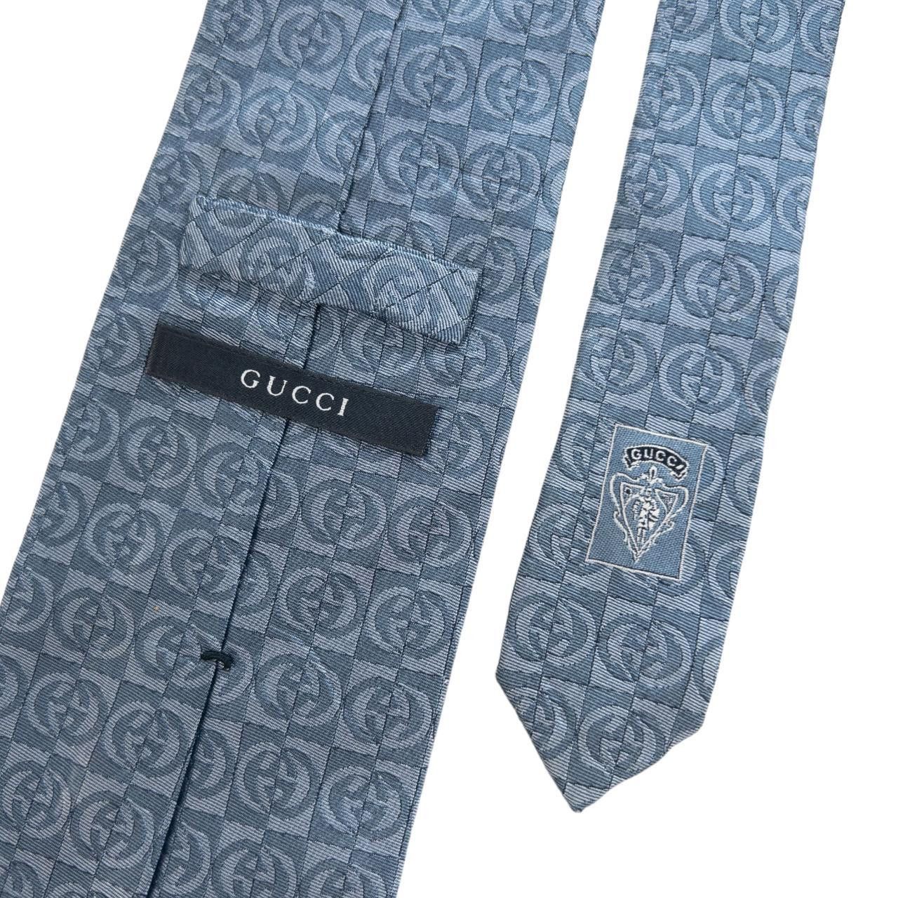 Gucci Vintage Gucci Monogram Silk Tie Size ONE SIZE - 2 Thumbnail