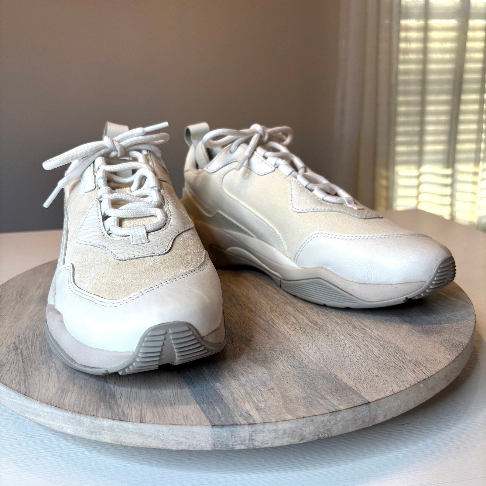 Puma Puma Thunder Desert Cream Leather Chunky Sneakers Size 10 Size US 10 / IT 40 - 3 Thumbnail