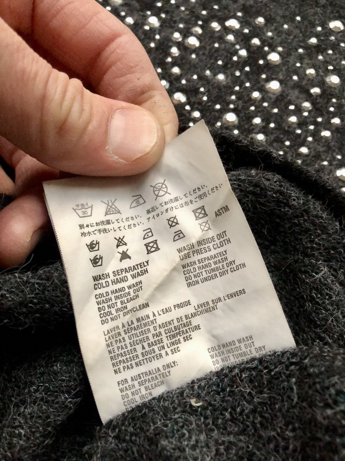Miu Miu Miu Miu Vintage 2008 Bedazzled Fuzzy Sweater Size L / US 10 / IT 46 - 25 Thumbnail