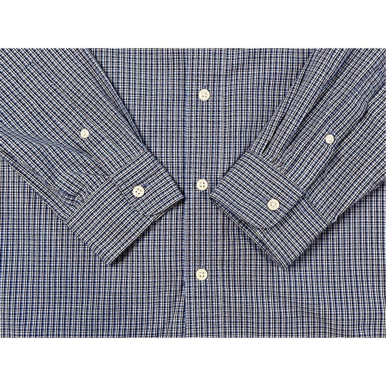 Chaps Chaps Blue Gingham Poplin Button Down Shirt LARGE Business Size US L / EU 52-54 / 3 - 5 Thumbnail