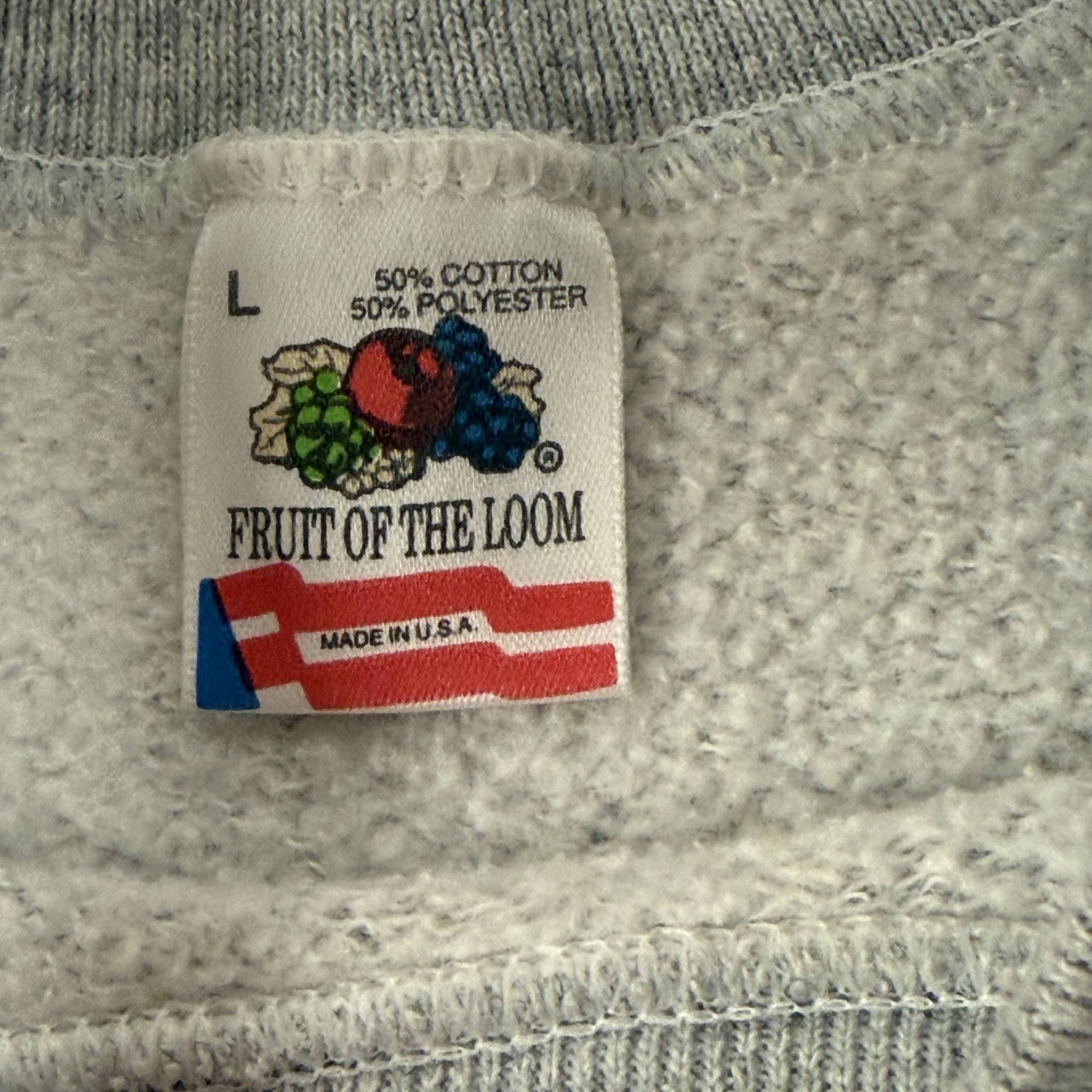 Fruit Of The Loom Vtg HEATHER NIKE FLIGHT Air Jordan USA 50/50 Sweatshirt Size US L / EU 52-54 / 3 - 4 Thumbnail