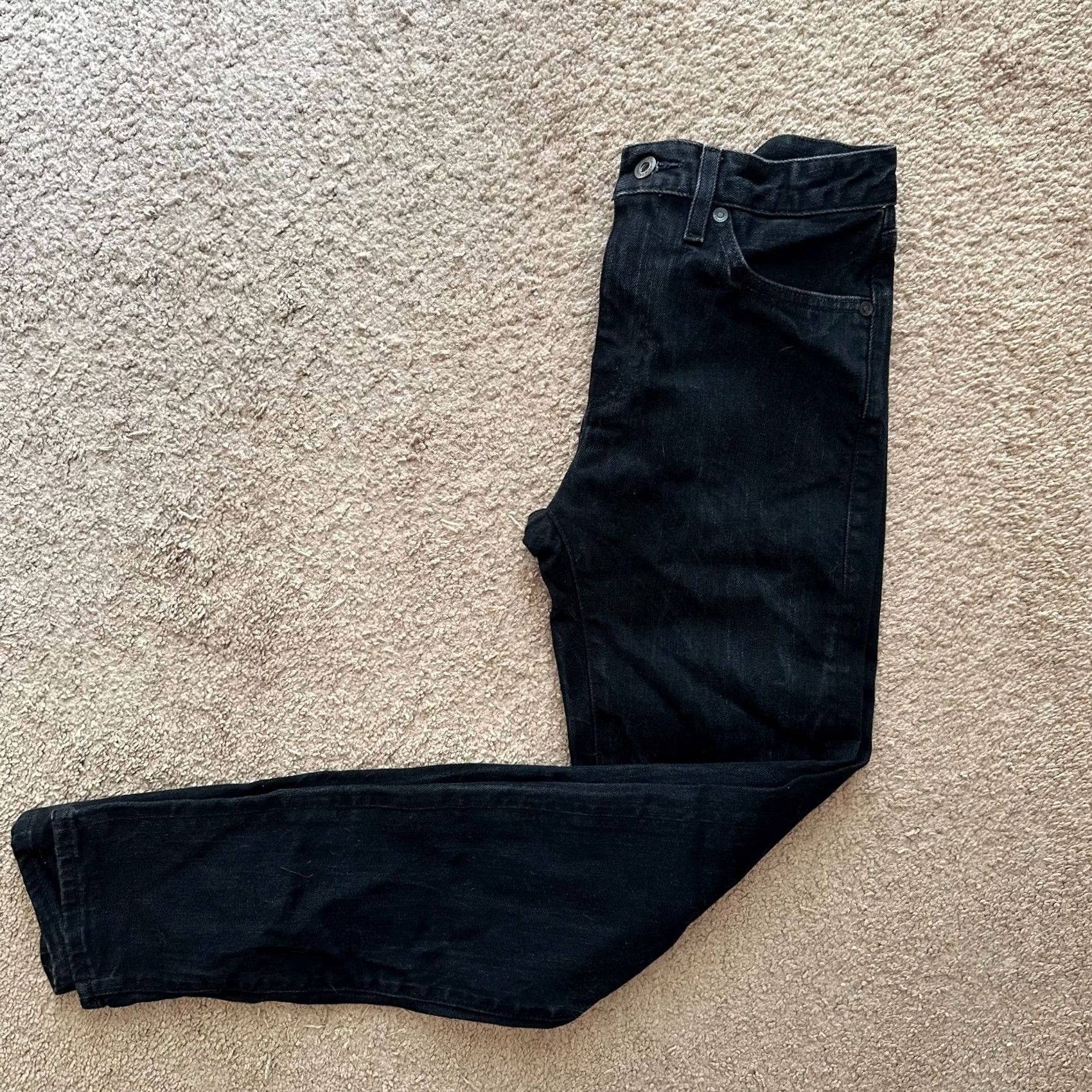 Levi's Levi's Made & Crafted Jeans Mens Black Slim Mid Rise 29x32 Denim Dark Wash Size US 29 - 2 Thumbnail