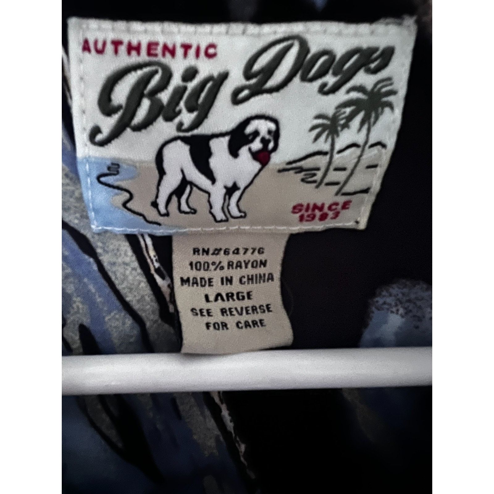 Big Dogs Big Dogs Hawaiian Tiki Button Up Camp Shirt Large Pocket Size US L / EU 52-54 / 3 - 7 Thumbnail