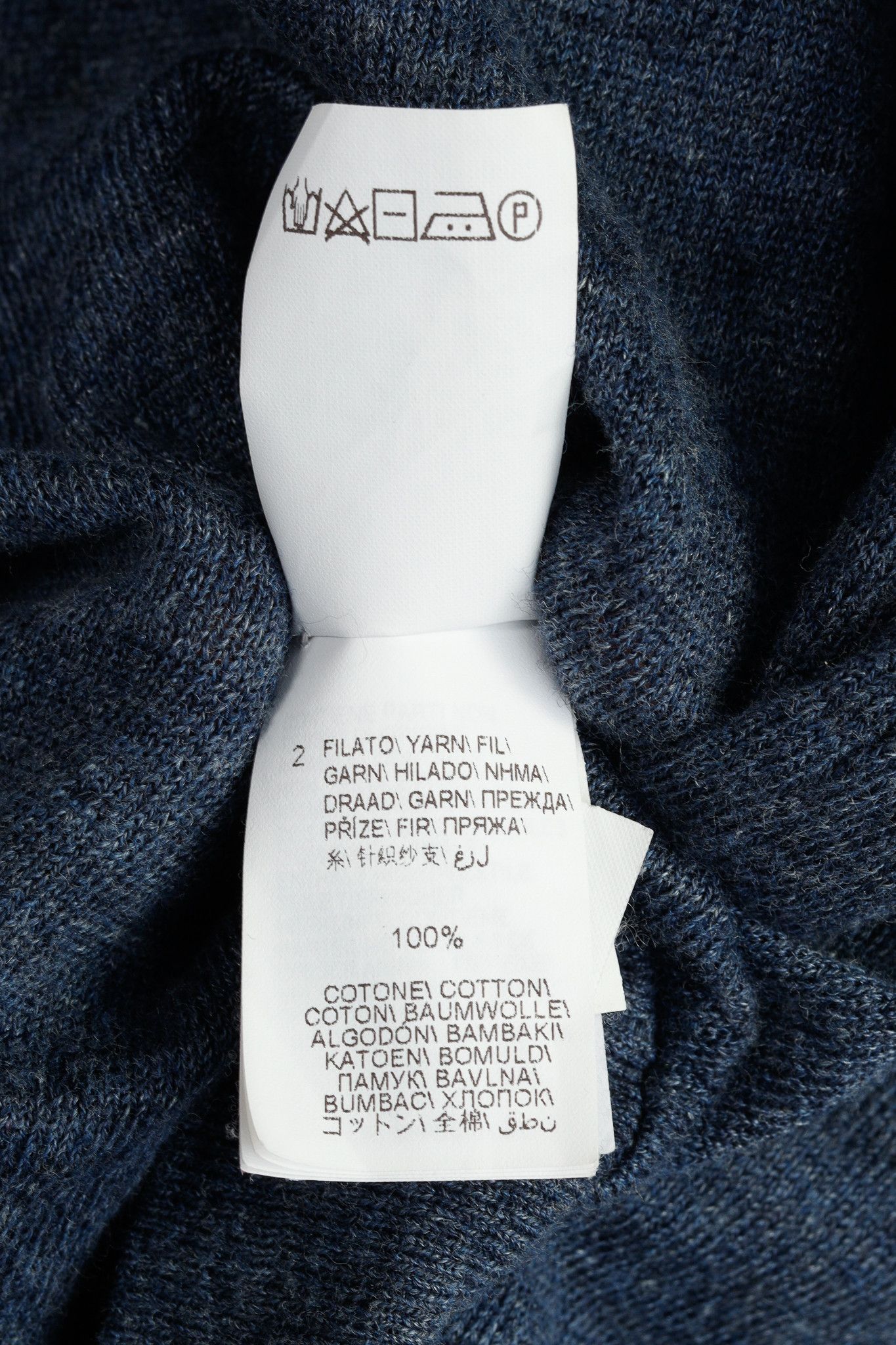 Brunello Cucinelli Brunello Cucinelli Blue Linen-Blend Contrasting Polo Shirt Size US M / EU 48-50 / 2 - 8 Thumbnail