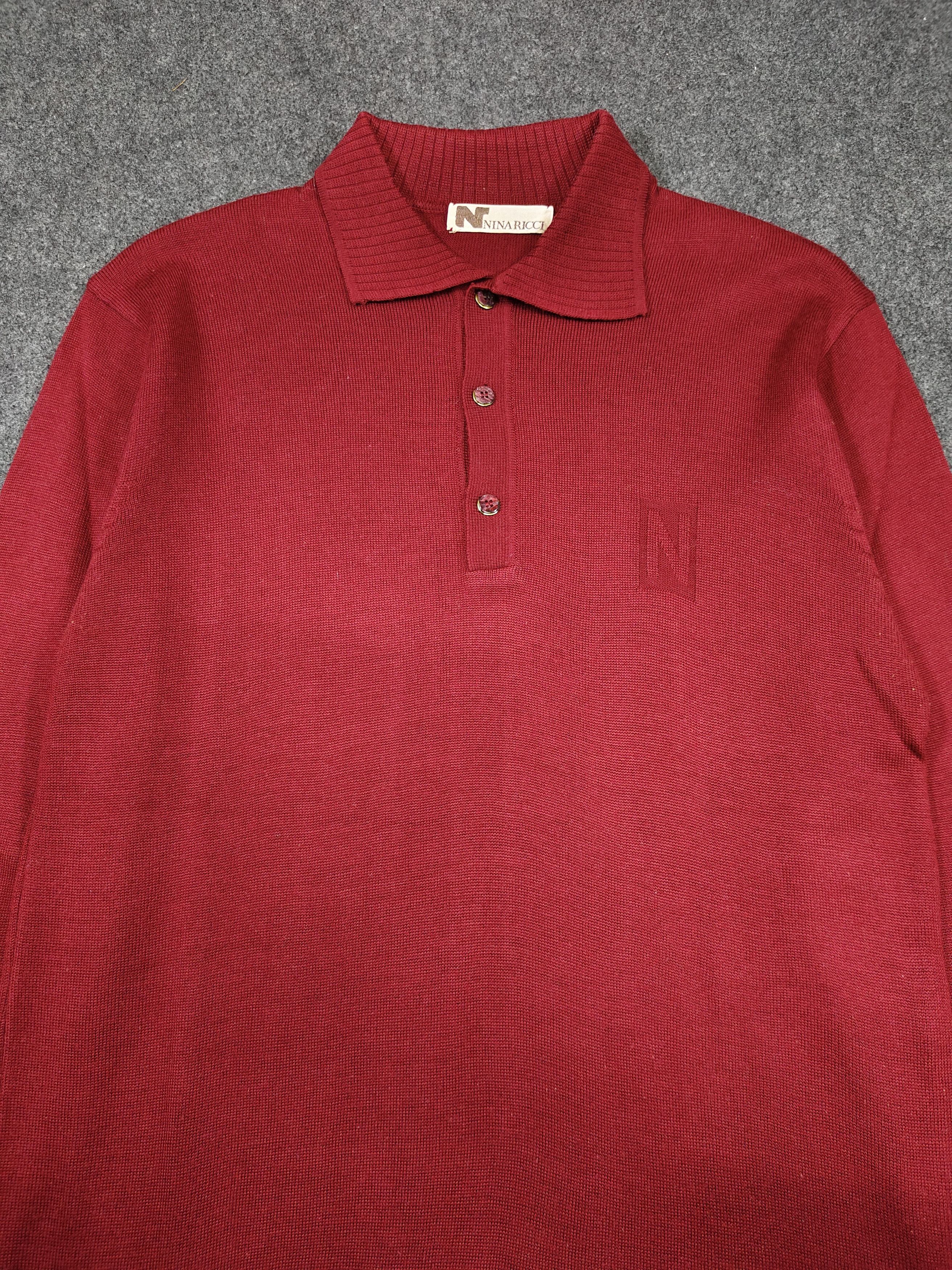Nina Ricci 💥Vtg 80s Nina Ricci Logo Knitted Polos Size M / US 6-8 / IT 42-44 - 5 Thumbnail