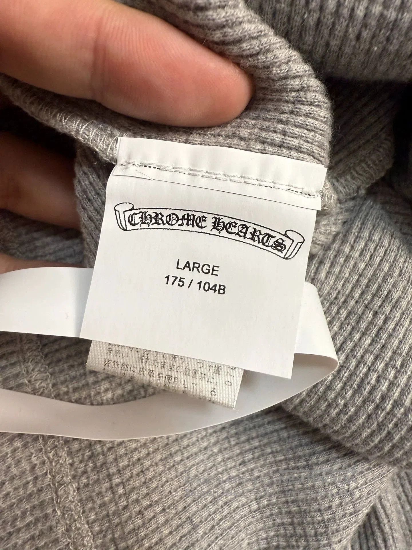 Chrome Hearts Chrome Hearts Gray Waffle Long Sleeve Shirt. Size US L / EU 52-54 / 3 - 5 Thumbnail