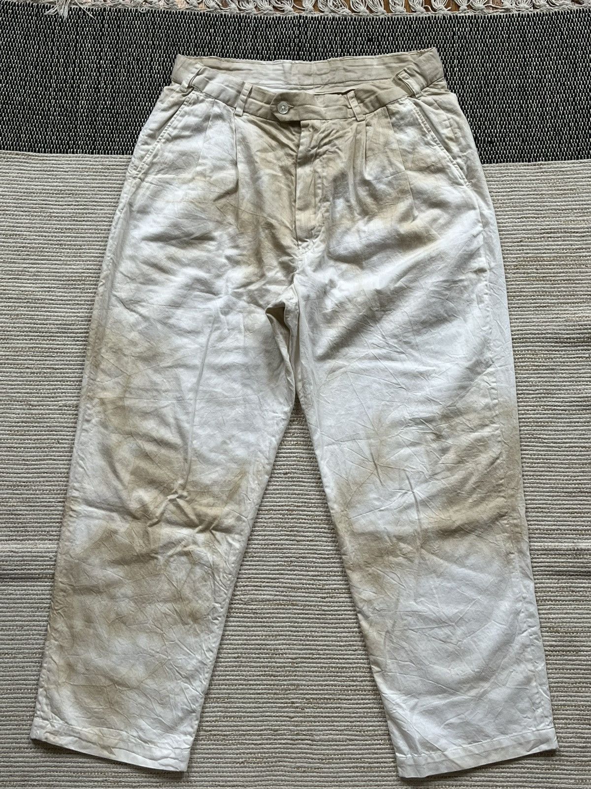 Naissance Naissance tie-dye double pleat white trousers Size US 30 / EU 46 - 1 Thumbnail