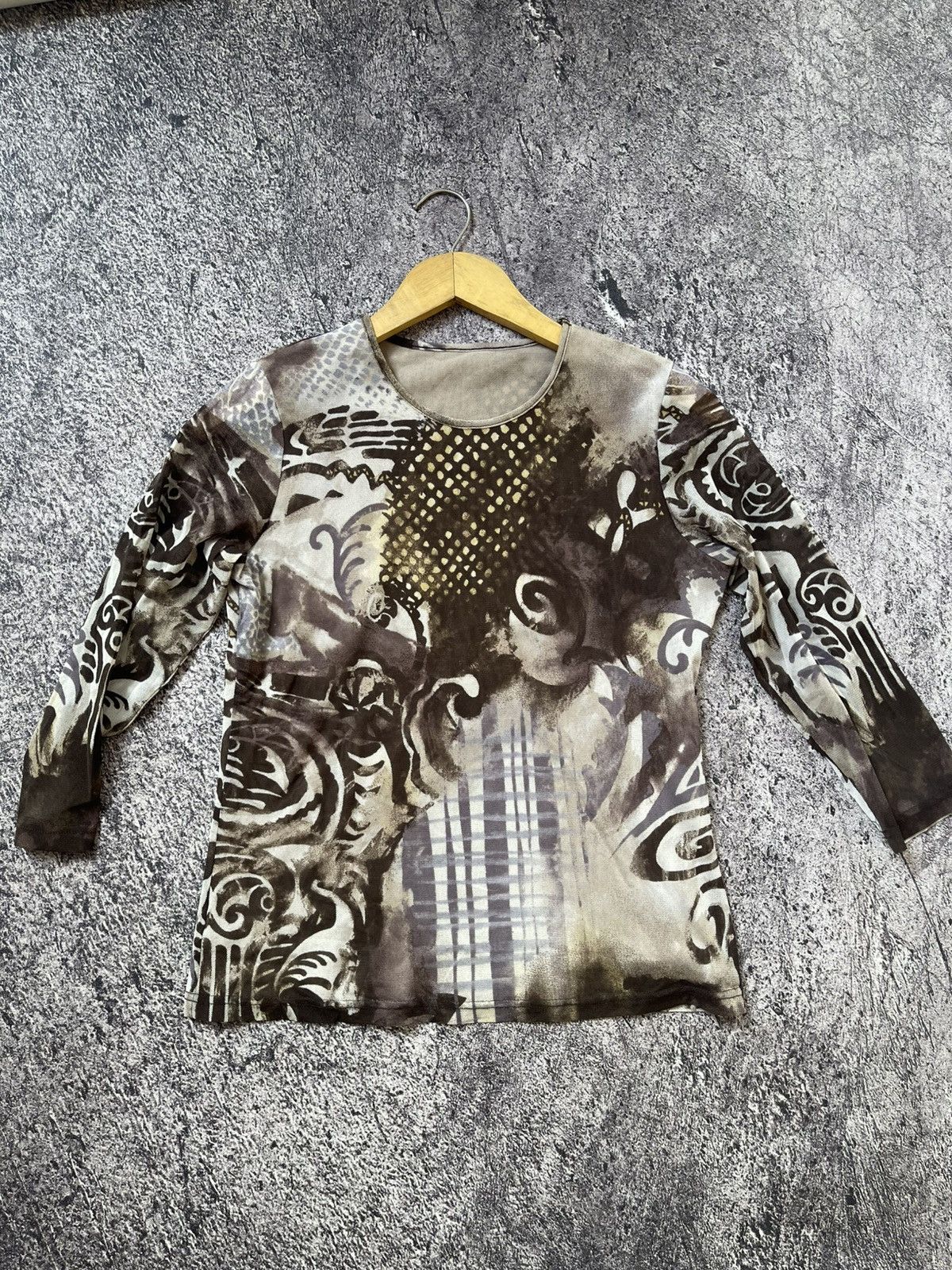 Japanese Brand Y2K Pinore gothic mesh longsleeve Size M / US 6-8 / IT 42-44 - 1 Thumbnail