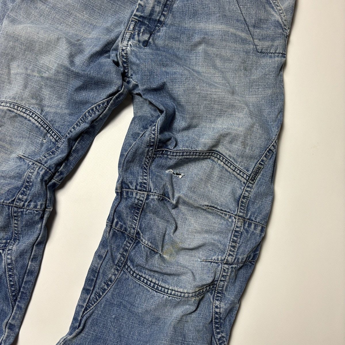 Diesel × If Six Was Nine × Japanese Brand DIESEL VINTAGE GRUNGE KNEE DISTRESSED JEANS Y2K AVANTGARDE Size US 27 - 8 Thumbnail