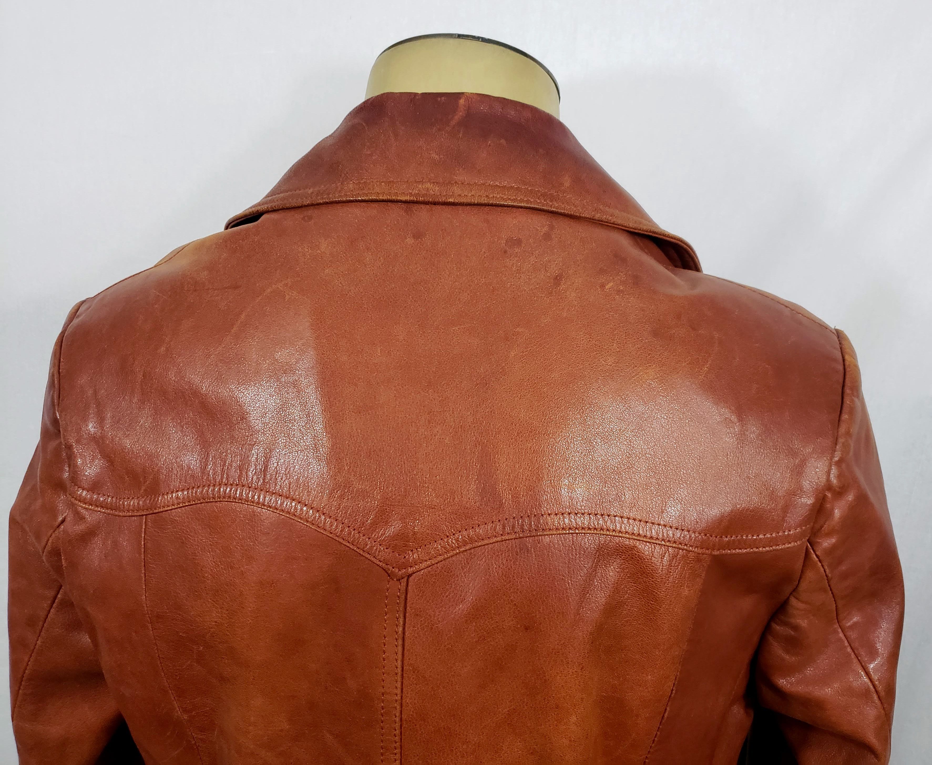 Designer × Pierre Balmain × Vintage Mint Vtg 70s Pierre Balmain button-up leather disco jacket Size US S / EU 44-46 / 1 - 6 Thumbnail