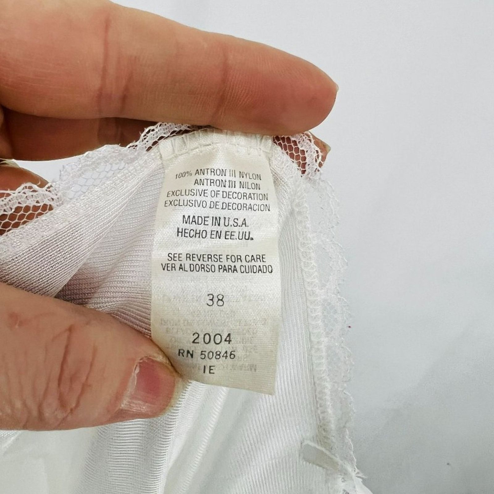 Vintage Vintage Briar Creek Full Antron iii Nylon Pure White Size 38 Size ONE SIZE - 7 Thumbnail