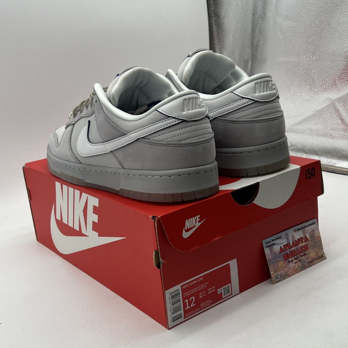 Nike Nike dunk low wolf grey pure platinum Size US 12 / EU 45 - 4 Thumbnail