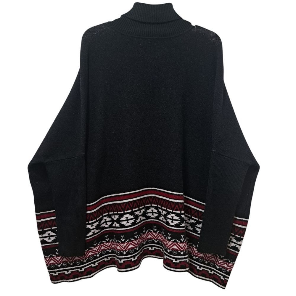 Joseph Joseph A Tribal Jacquard Western Lagenlook Aztec Knitwear Po Size L / US 10 / IT 46 - 3 Thumbnail