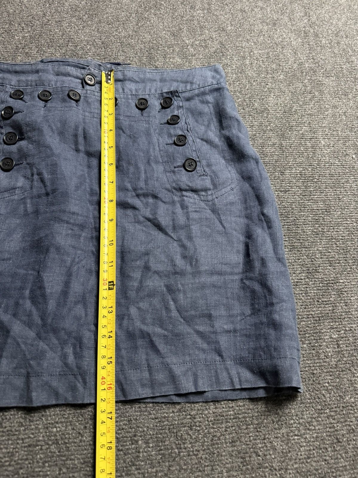 Moschino Luxury Moschino Jeans Faded Blue Button Detail Mini Skirt Size 29" - 17 Thumbnail